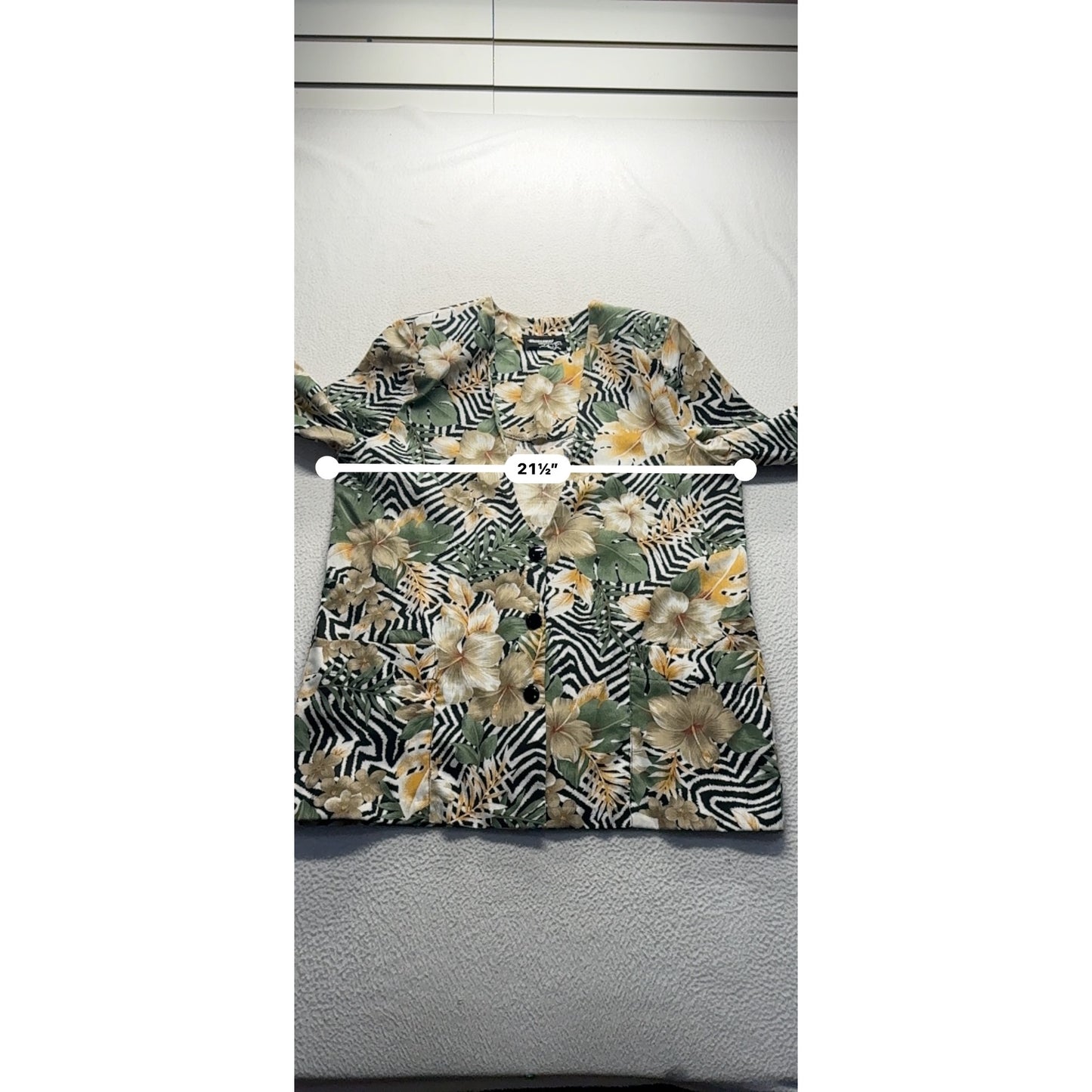 Whirlaway Tropical Floral Button-Up Jacket Size 10 #9050