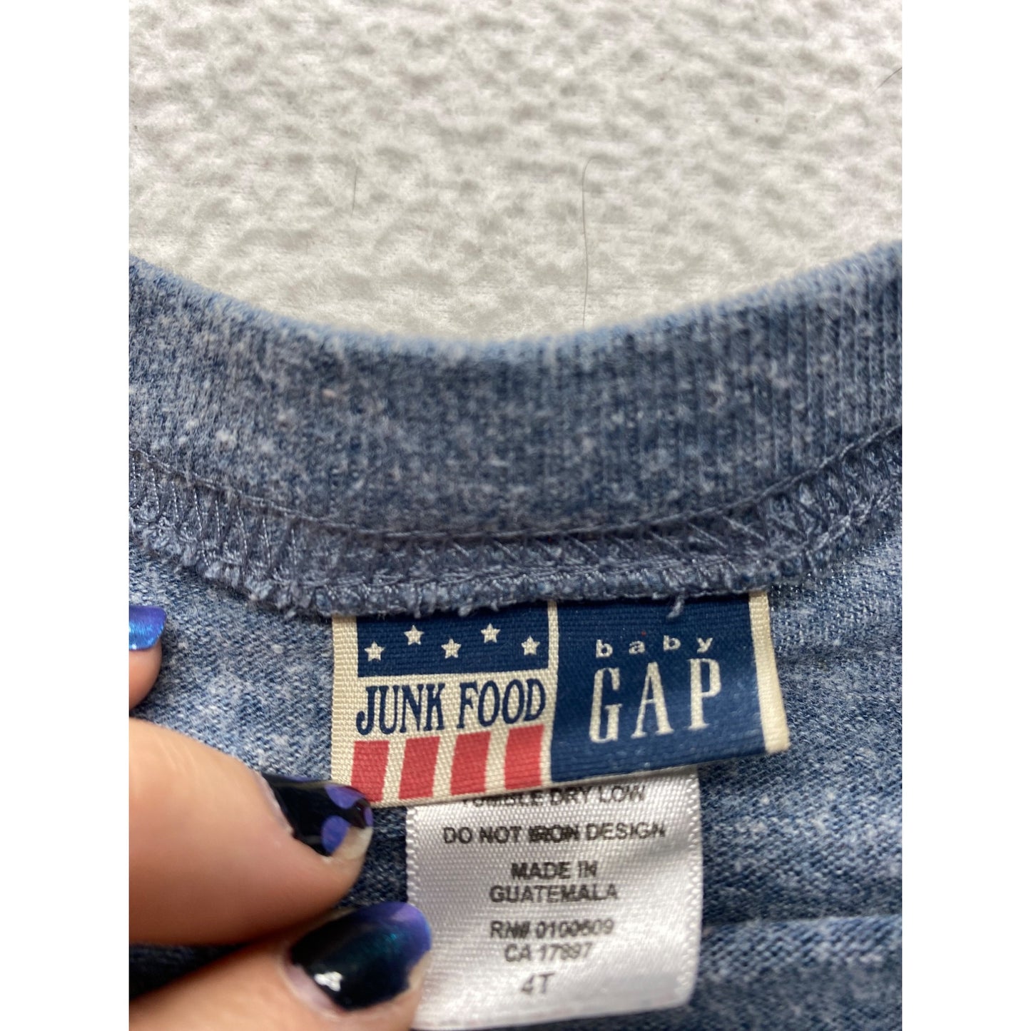 VNTG Chicago Bears Junk Food Baby Gap Long Sleeve Tee #7310