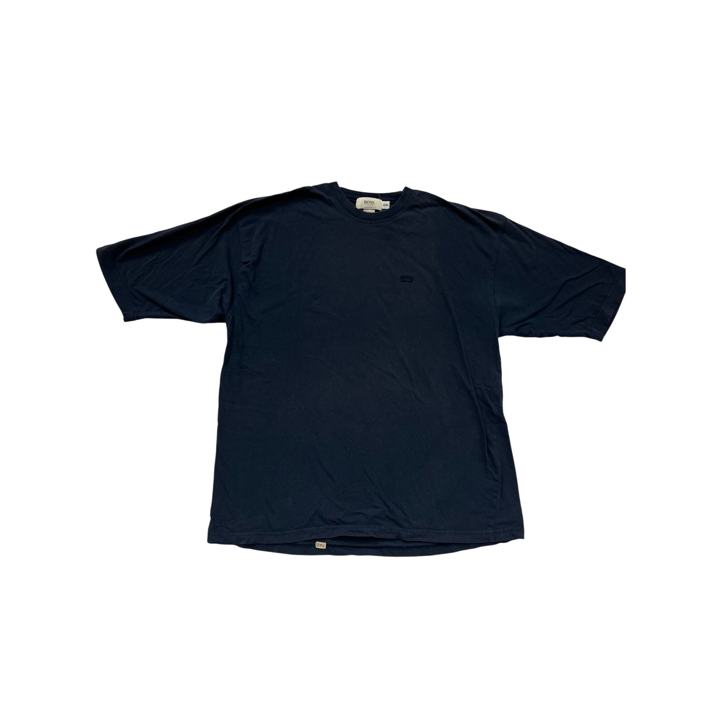 Men’s Hugo Boss Navy Blue Cotton T-Shirt With Embroidered Logo #2943