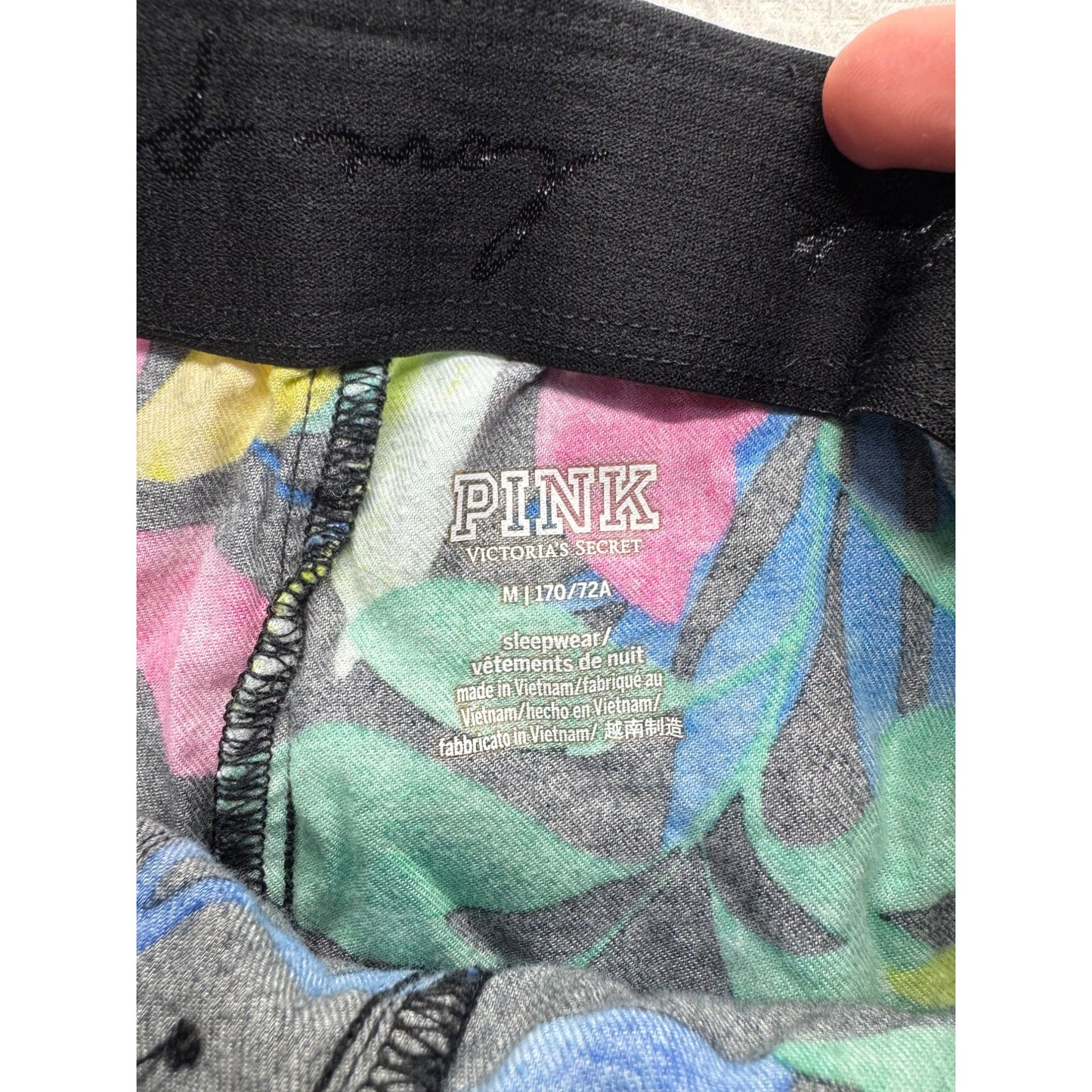 Victorias Secret Pink Womens Tropical Leaf Print Sleepwear Shorts M #9100
