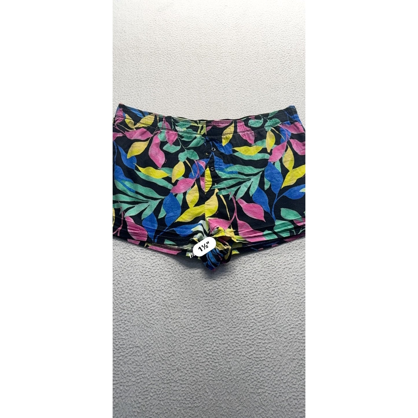 Victorias Secret Pink Womens Tropical Leaf Print Sleepwear Shorts M #9100