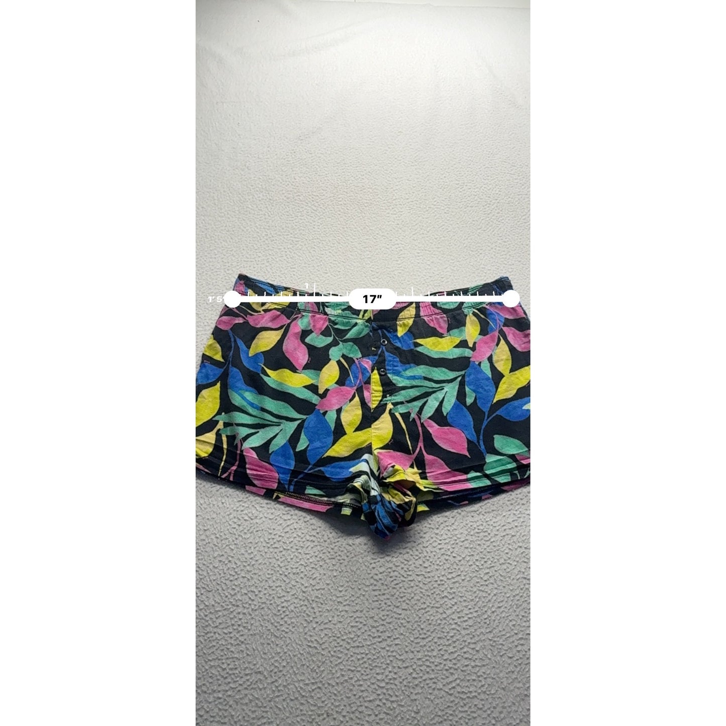Victorias Secret Pink Womens Tropical Leaf Print Sleepwear Shorts M #9100