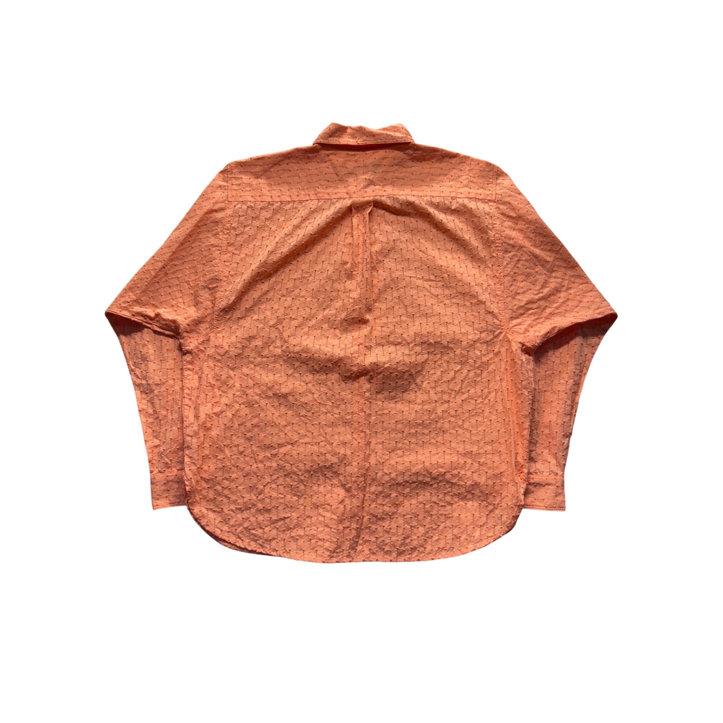 Loft Womens Button-Up Textured Orange Shirt #222B