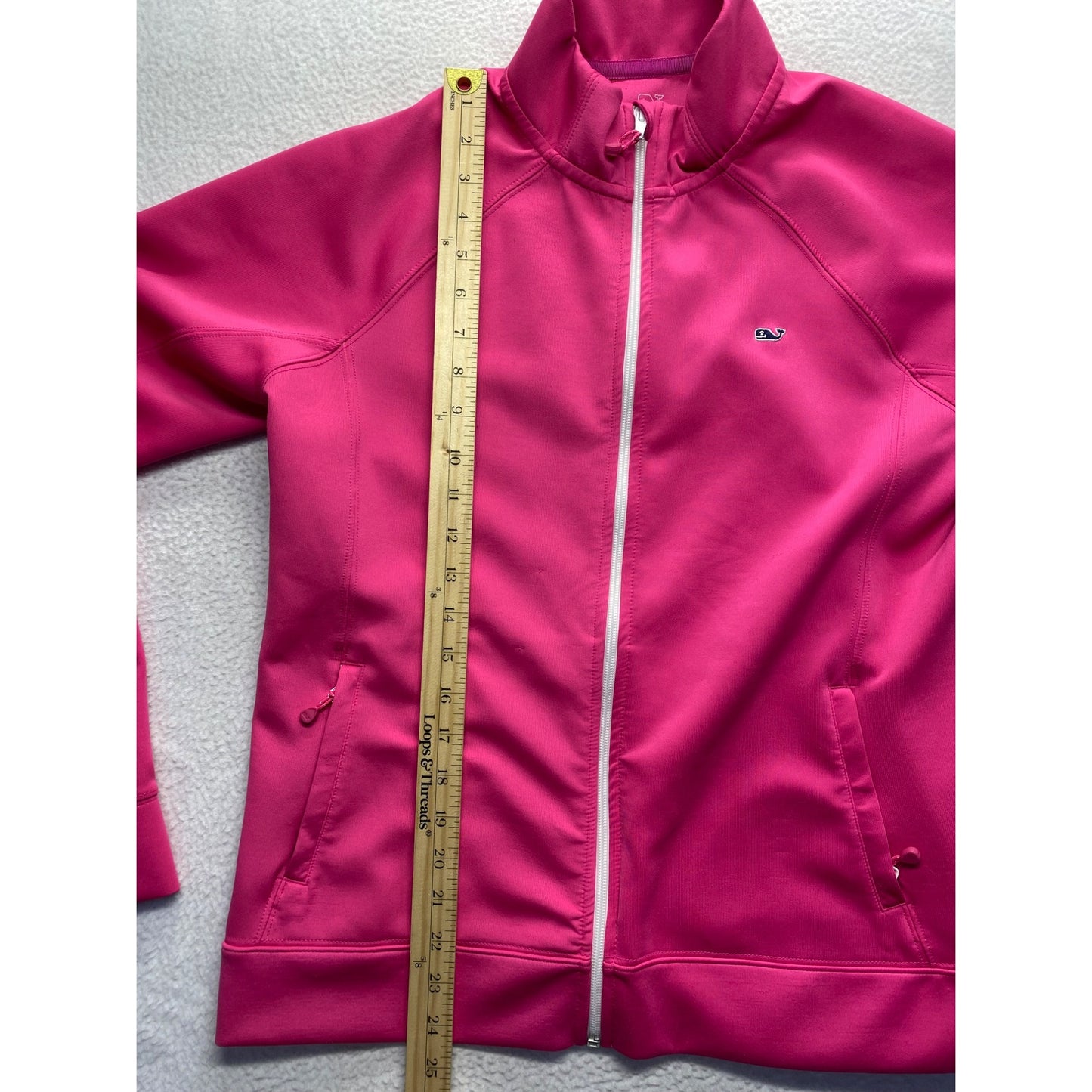 Vineyard Vines Womens Pink Full-Zip Sweatshirt Large #7118