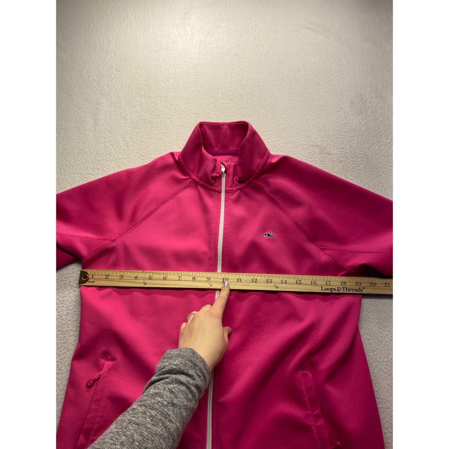 Vineyard Vines Womens Pink Full-Zip Sweatshirt Large #7118