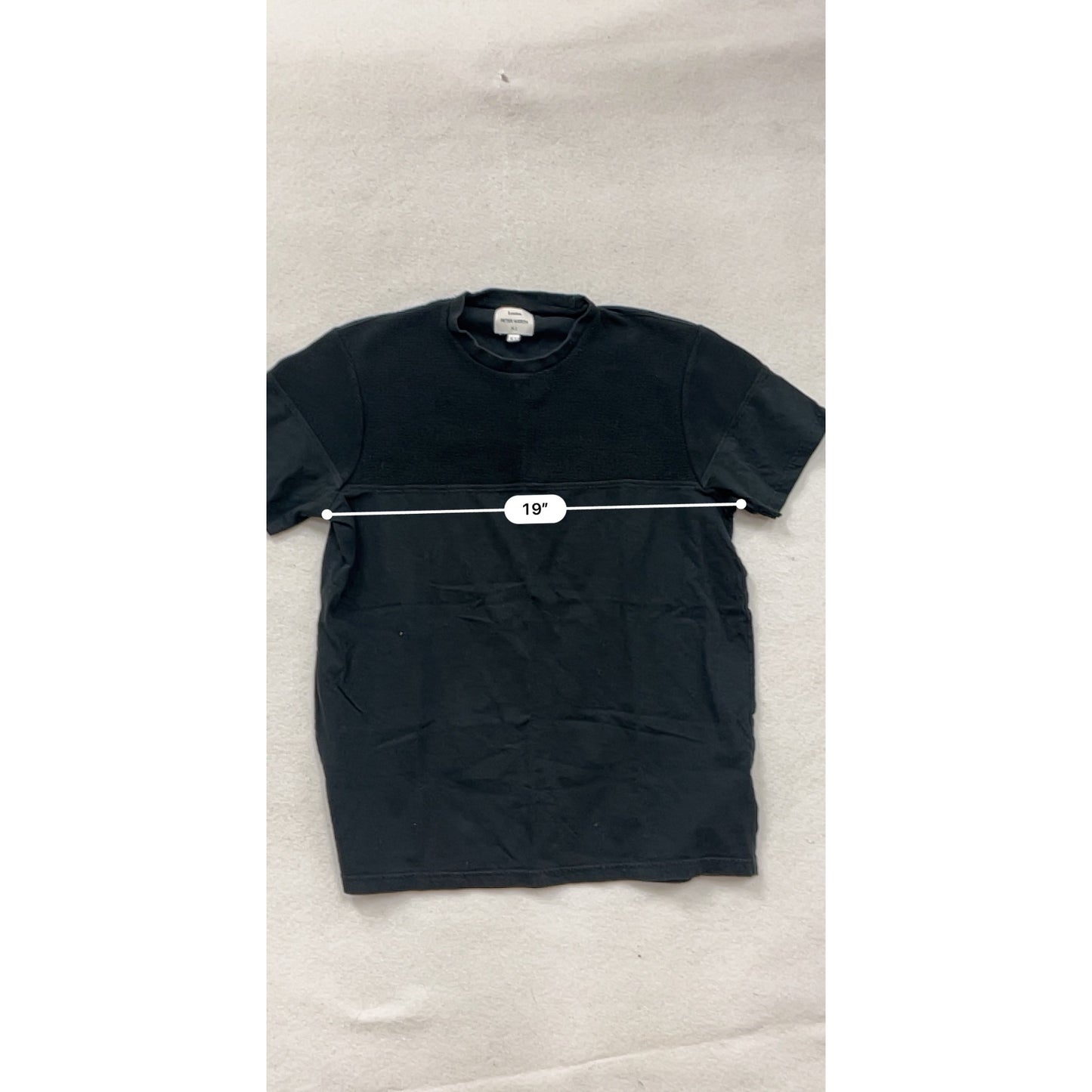 Peter Werth N.1 Black Short Sleeve T-Shirt Cotton Blend Size LG #8294