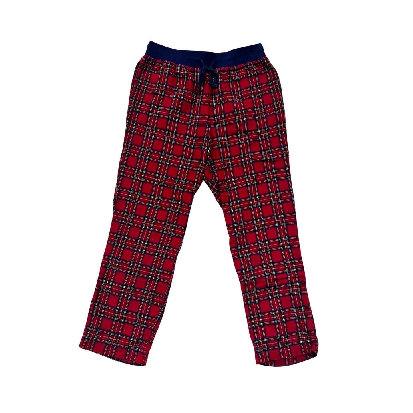 L.L.Bean Mens Red Plaid Pajama Pants S Elastic Waistband With Drawstring Comfortable Sleepwear #6864