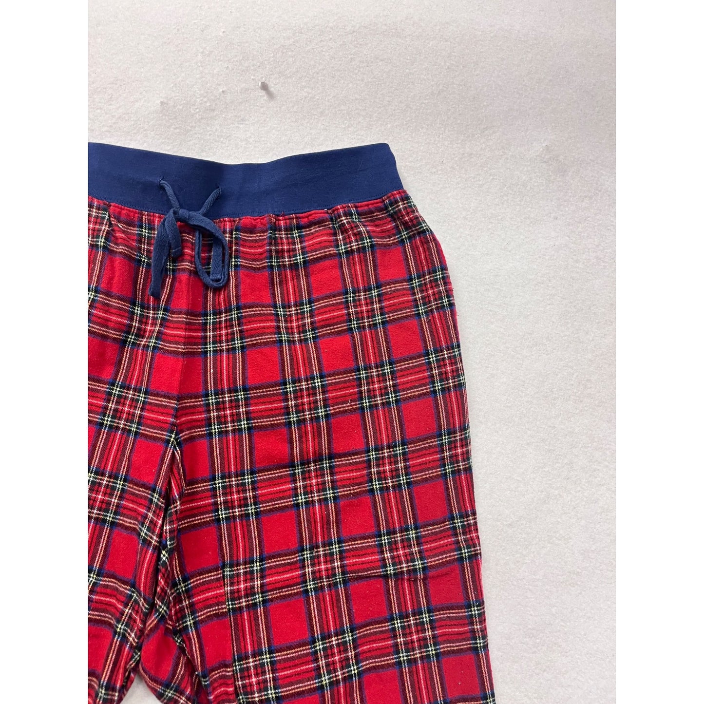 L.L.Bean Mens Red Plaid Pajama Pants S Elastic Waistband With Drawstring Comfortable Sleepwear #6864