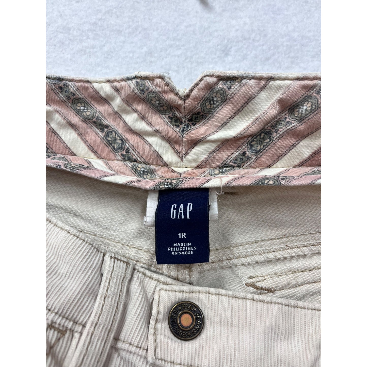 Gap Womens Beige Corduroy Flare Pants 1R #6604