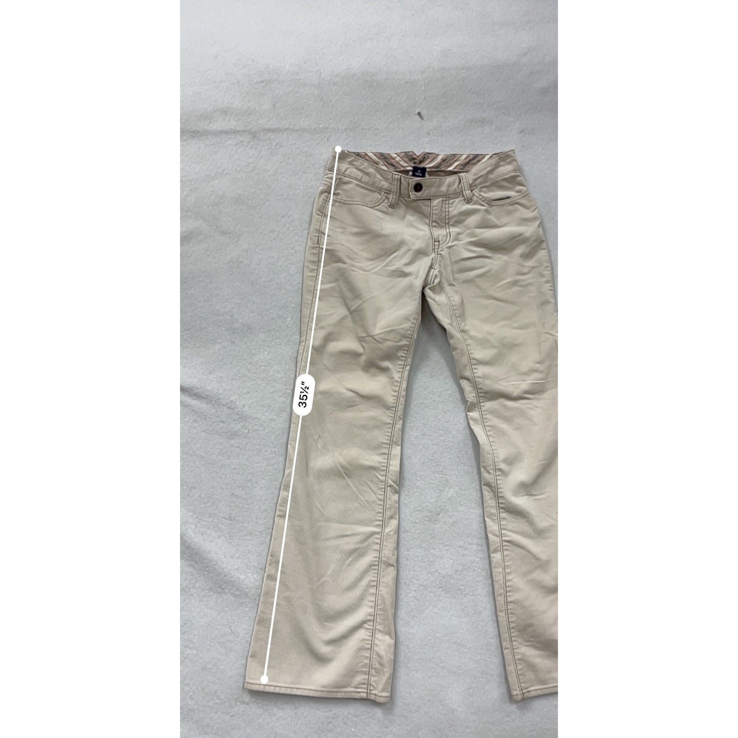 Gap Womens Beige Corduroy Flare Pants 1R #6604
