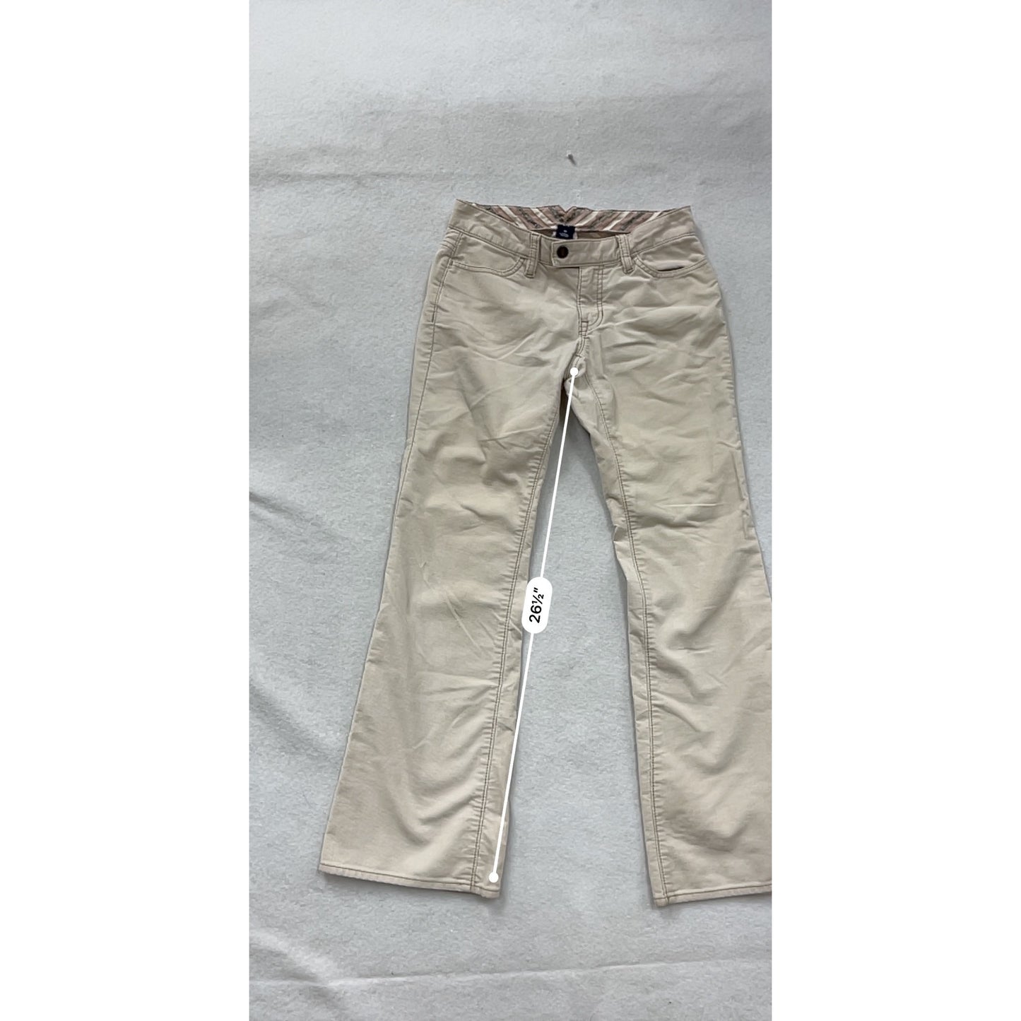 Gap Womens Beige Corduroy Flare Pants 1R #6604
