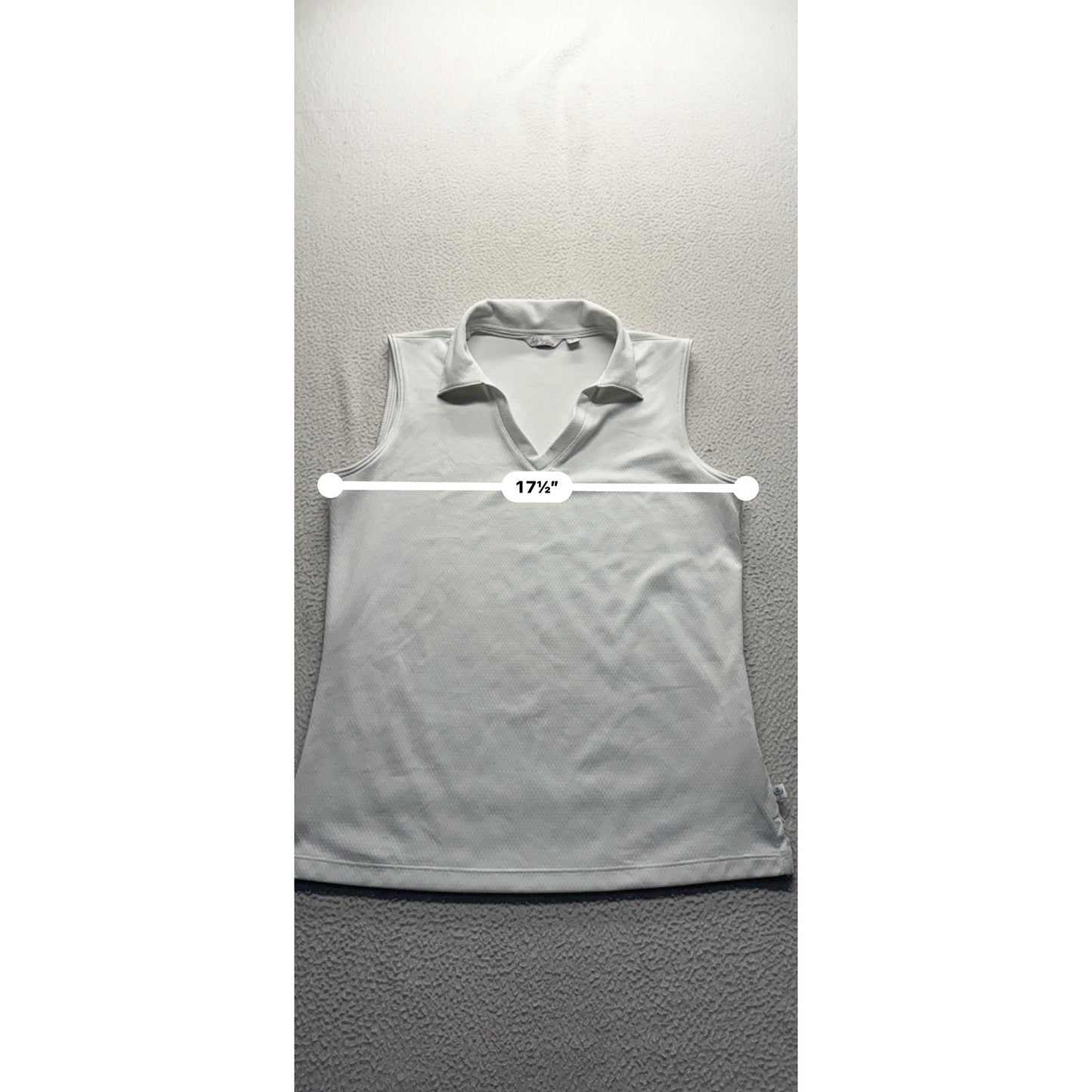 Lady Hagen Essentials White Sleeveless Polo Shirt S Golf Top #9391