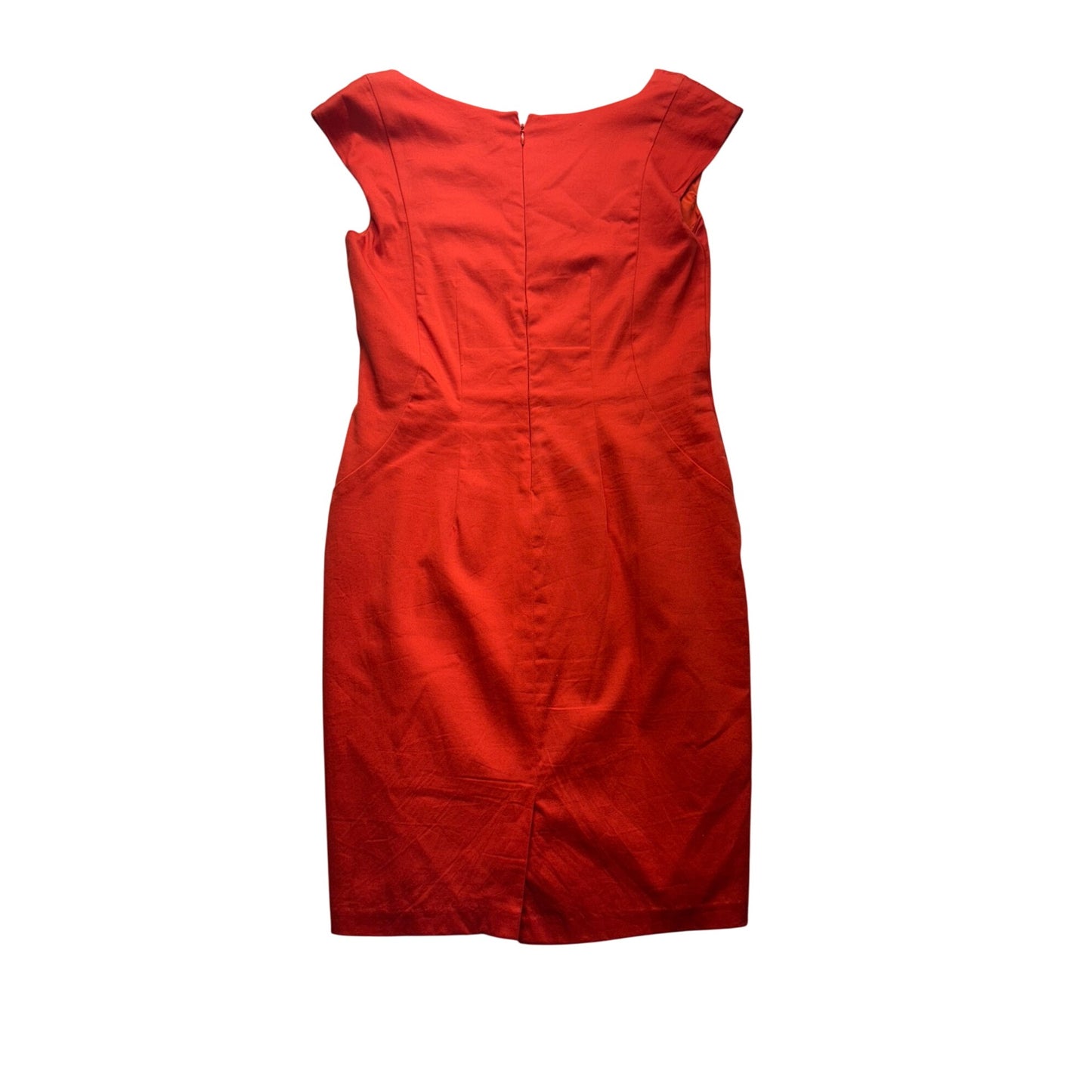 Mossimo Womens Red Cap Sleeve Stretch Sheath Dress Size 4 #7705