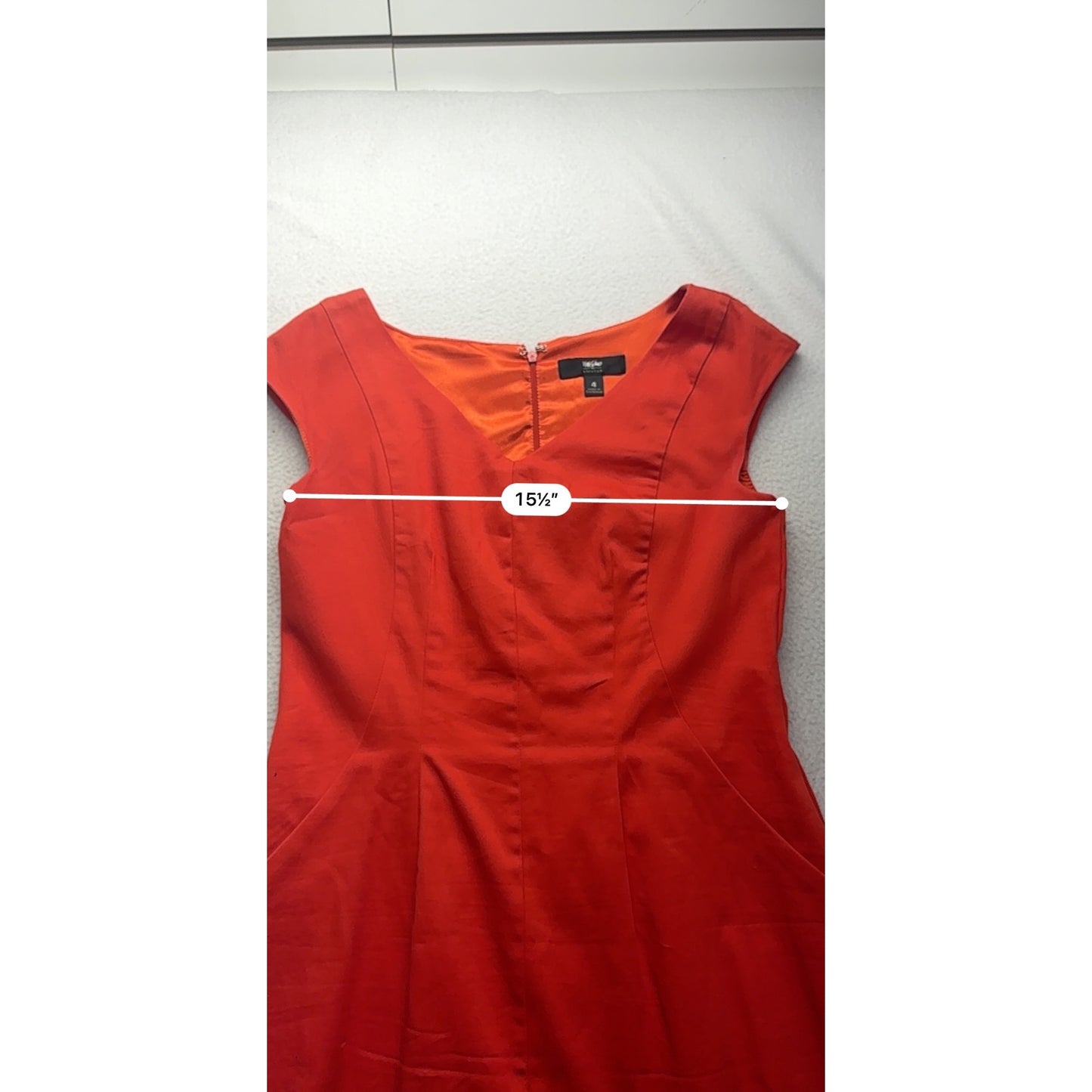 Mossimo Womens Red Cap Sleeve Stretch Sheath Dress Size 4 #7705