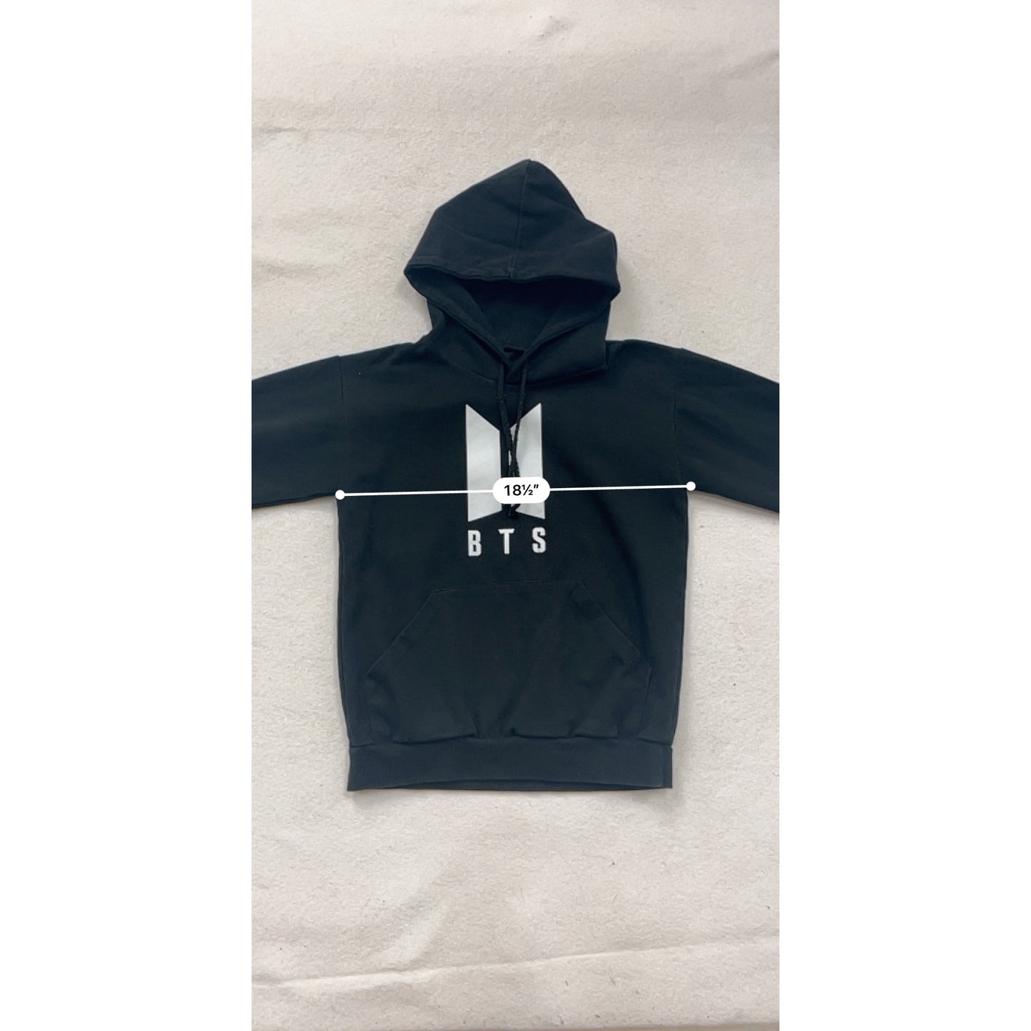 BTS Black Pullover Hoodie Youth XL With Logo #8731