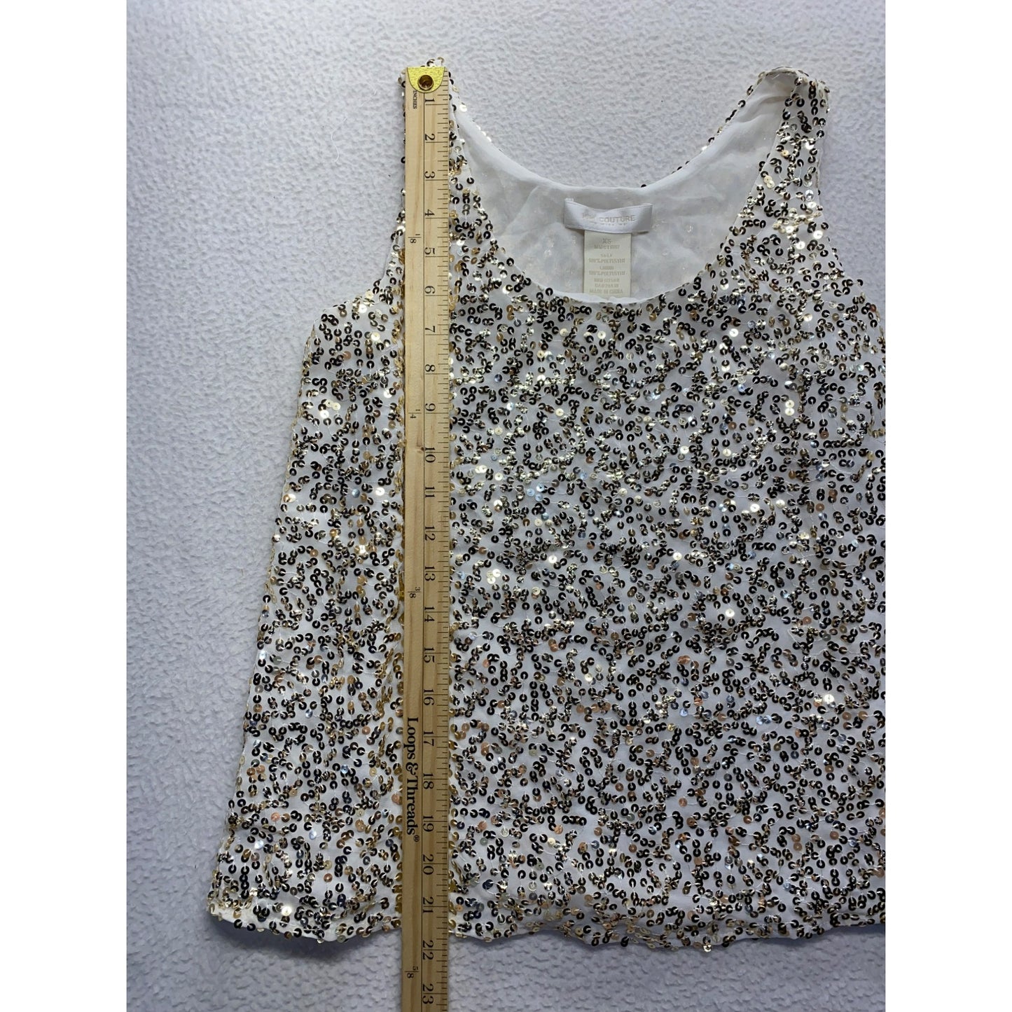 M.M. Couture Womens XS Sequin Tank Top #5999