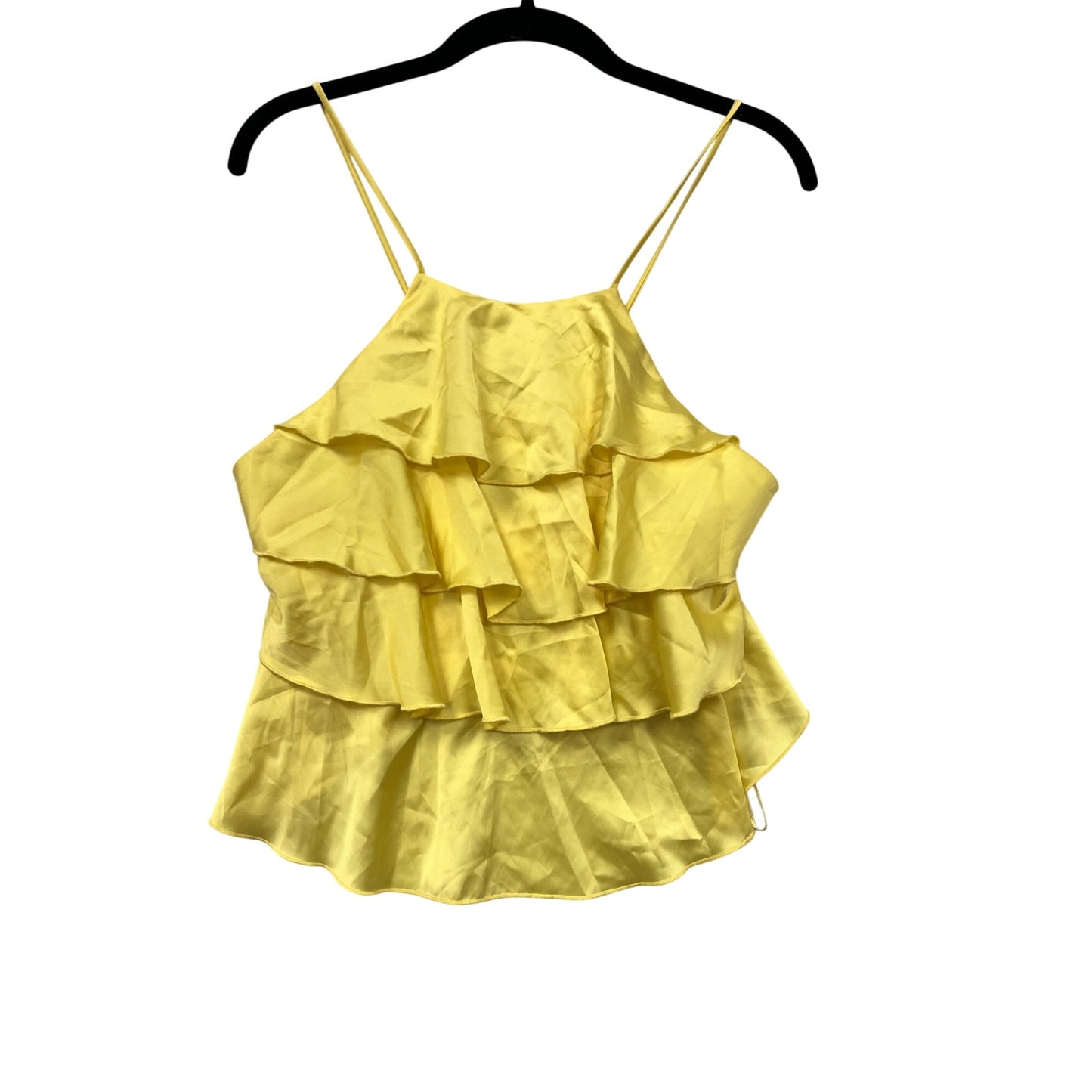 Yellow Ruffled Sleeveless Camisole Top By Zara #6124