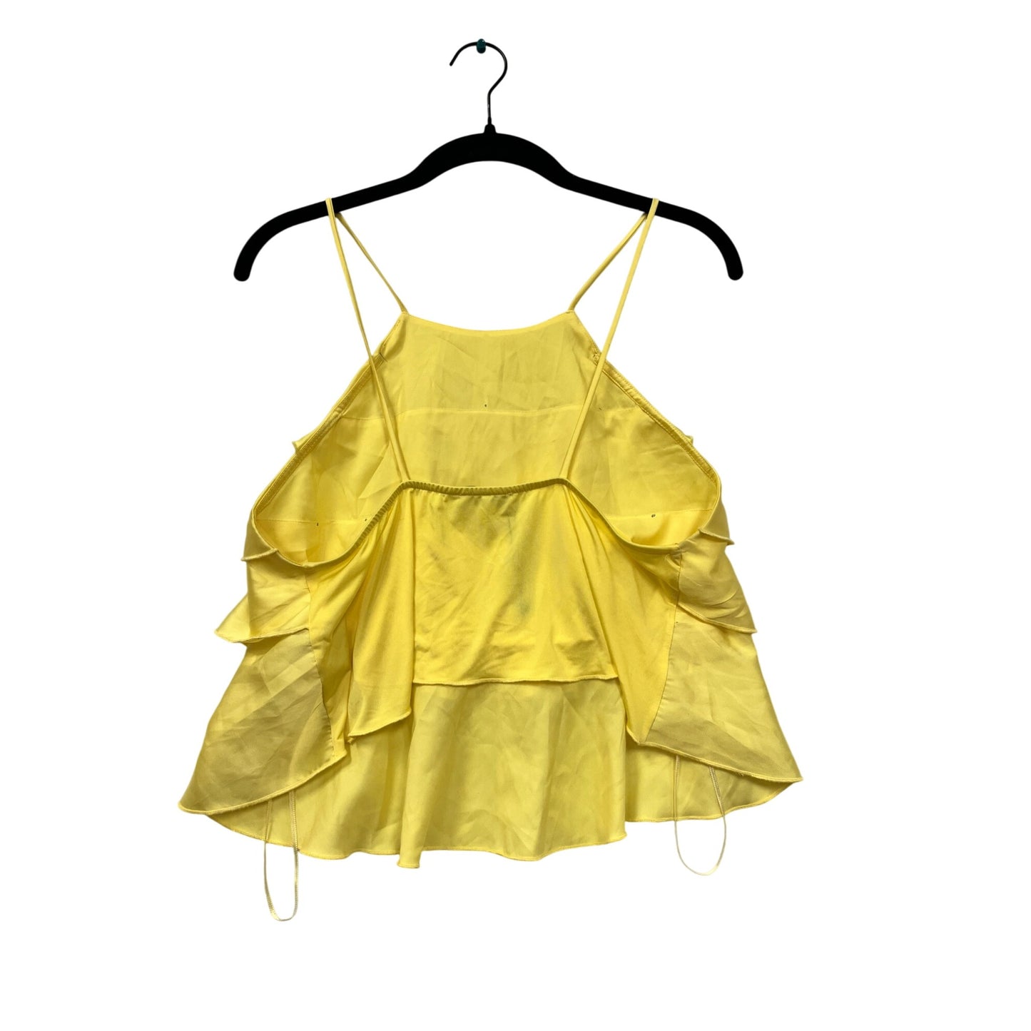 Yellow Ruffled Sleeveless Camisole Top By Zara #6124