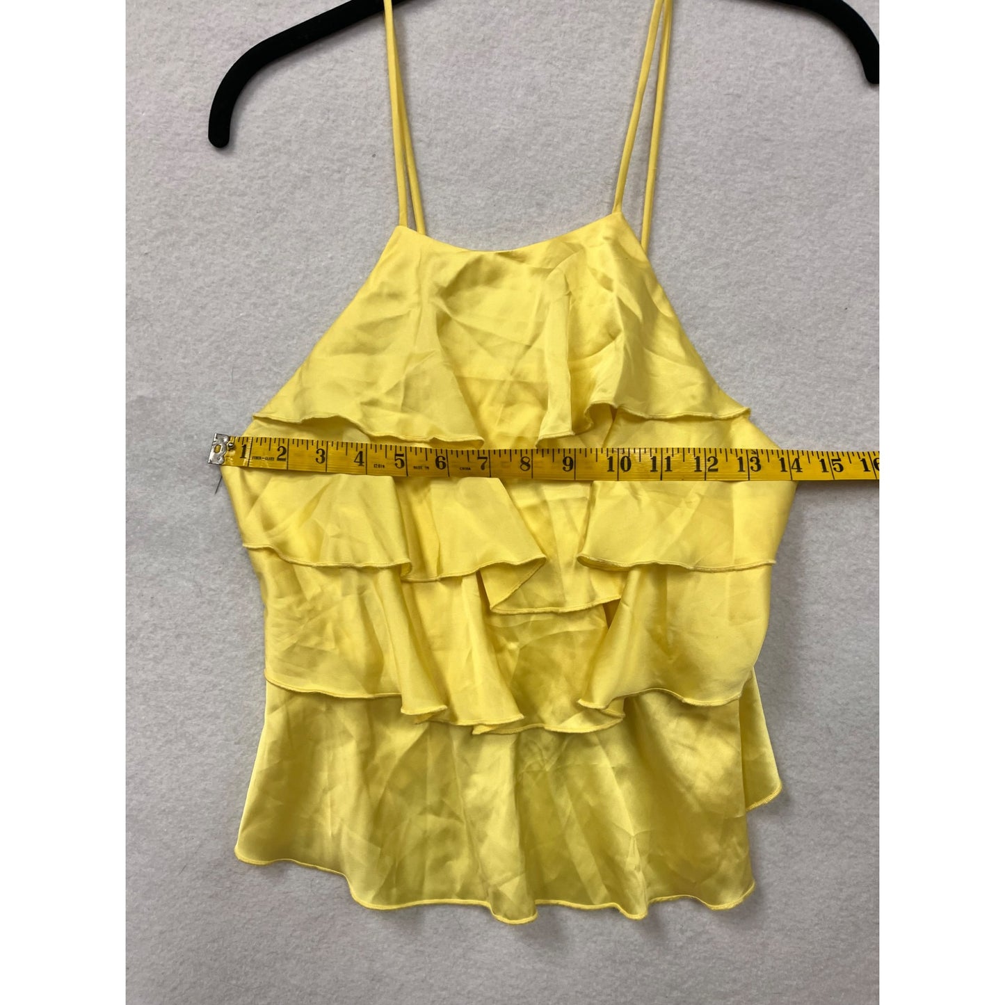 Yellow Ruffled Sleeveless Camisole Top By Zara #6124