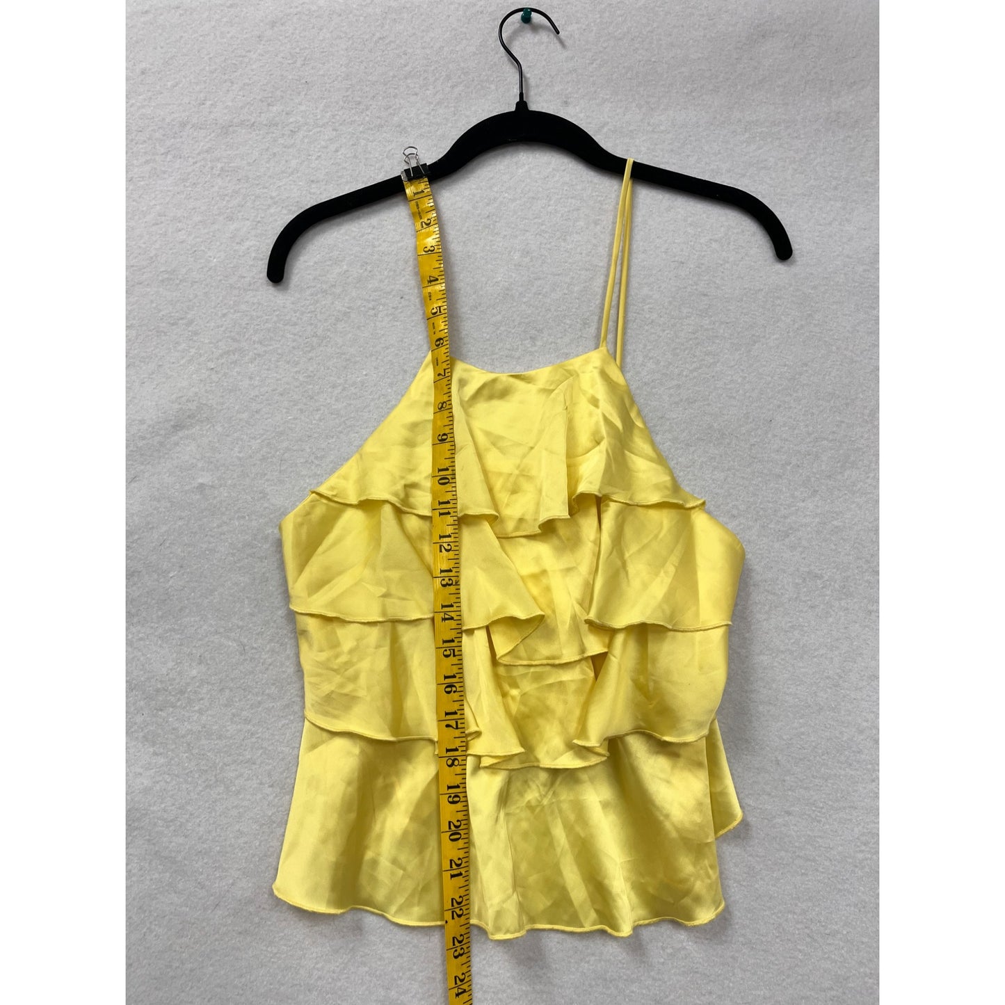 Yellow Ruffled Sleeveless Camisole Top By Zara #6124