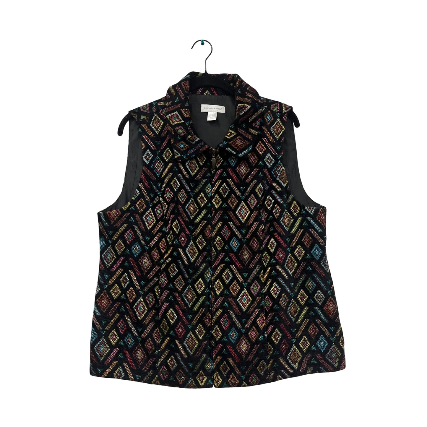 Christopher & Banks Womens Multicolor Geometric Vest #6286