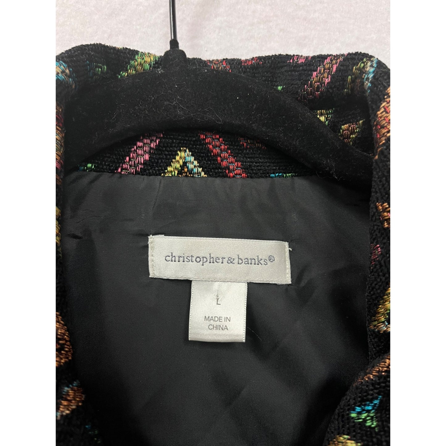 Christopher & Banks Womens Multicolor Geometric Vest #6286