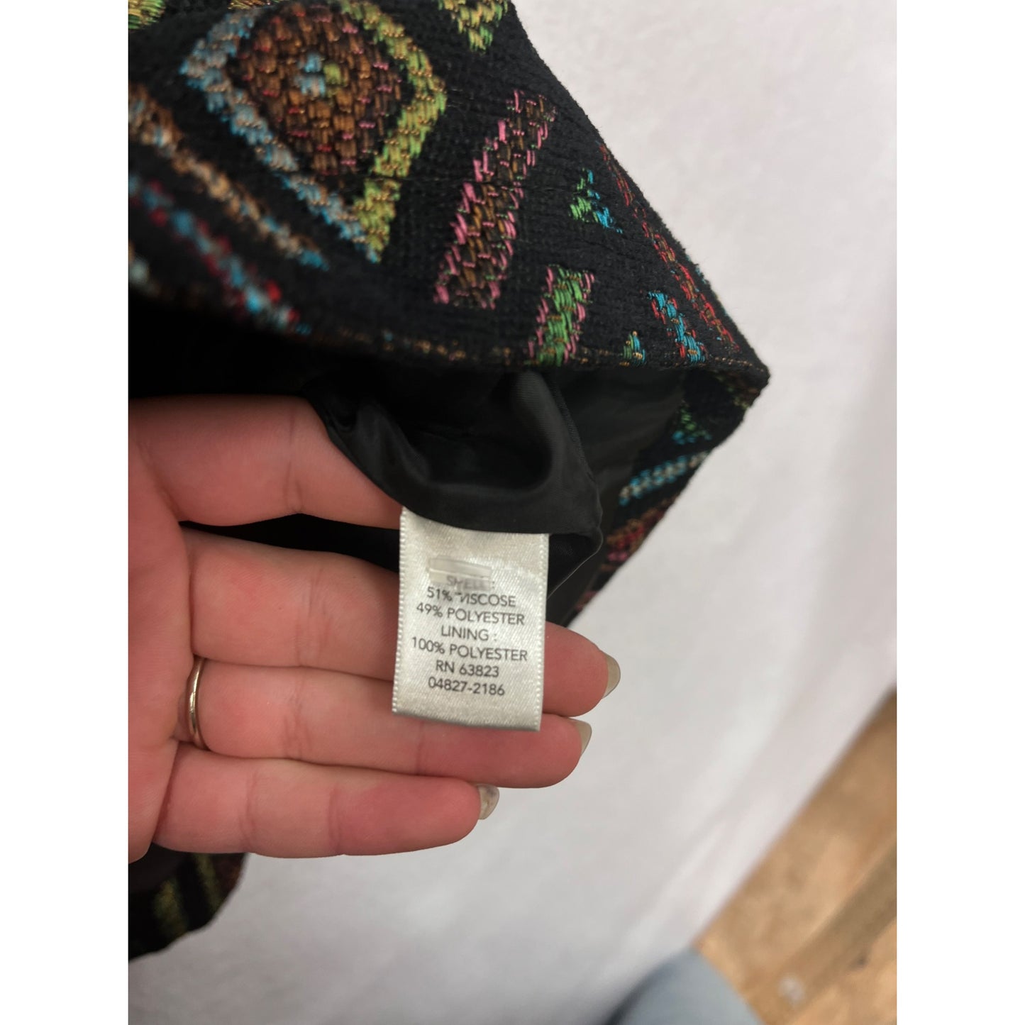 Christopher & Banks Womens Multicolor Geometric Vest #6286