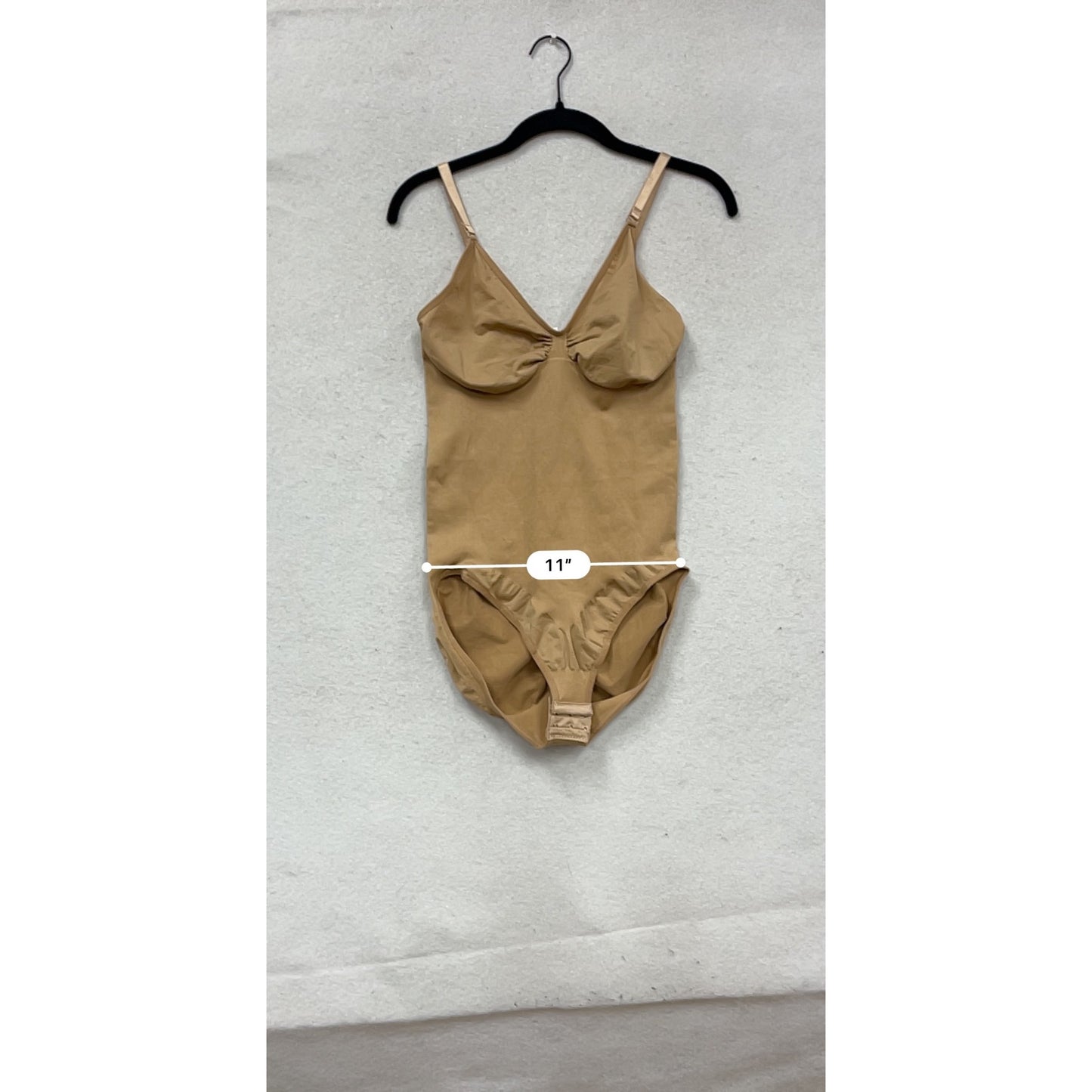 Khaya Beige Bodysuit With Adjustable Straps & Snap Closure Size XXXL #168A