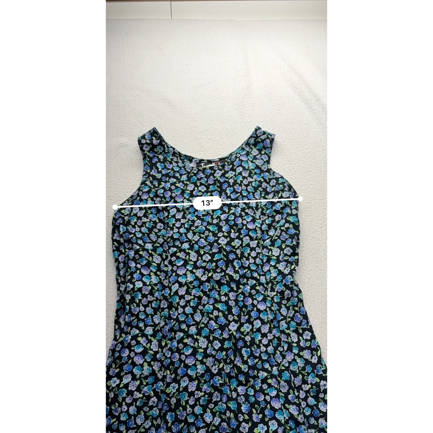 Vintage Jazz Kids Floral Sleeveless Midi Dress With Lace-Up Back #7653
