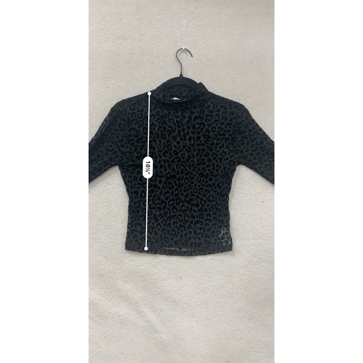 Garage Womens Leopard Print Long-Sleeve Mock Neck Top #8411