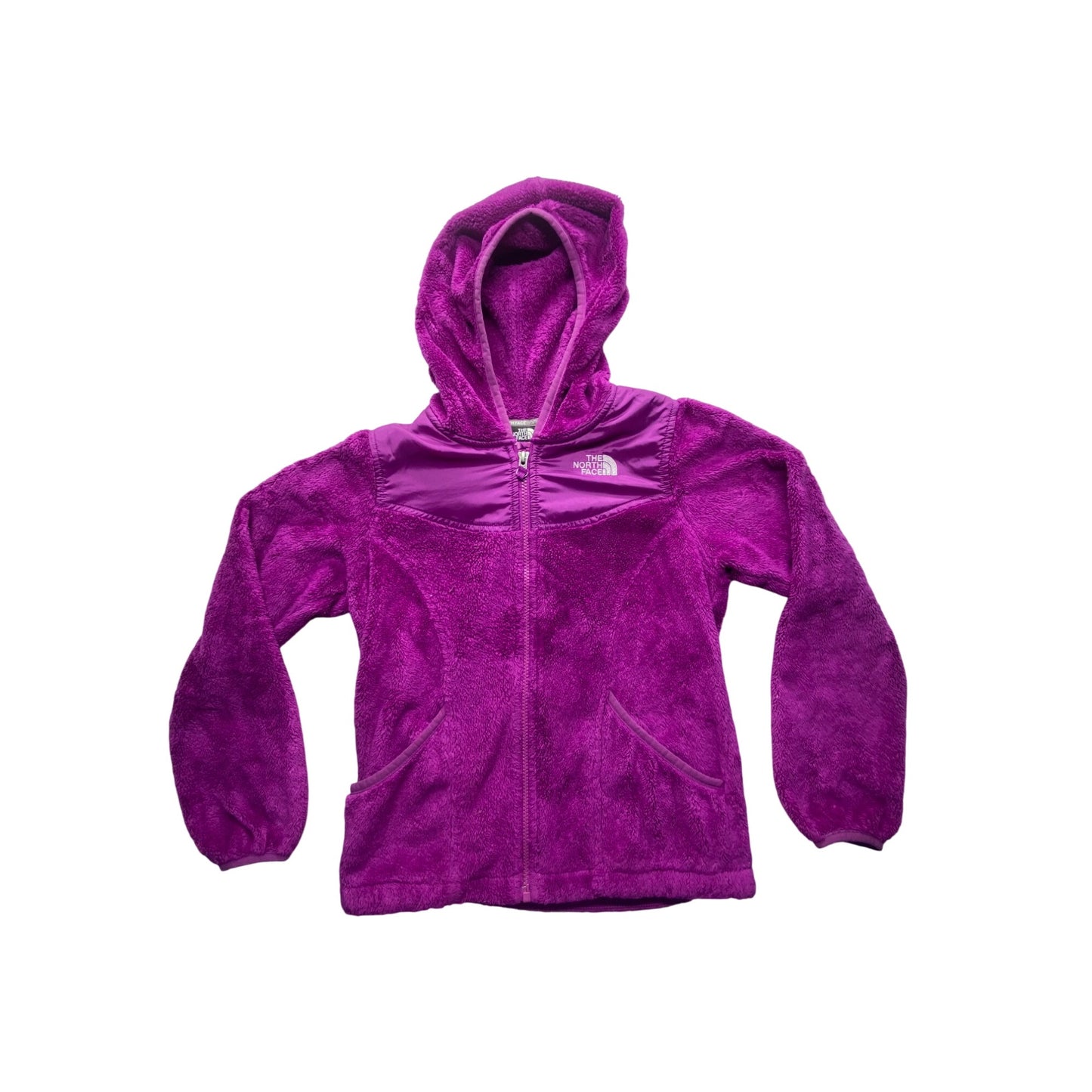 The North Face Girls Fleece Hooded Zip Up Medium Size 10/12 Purple Polyester #7082