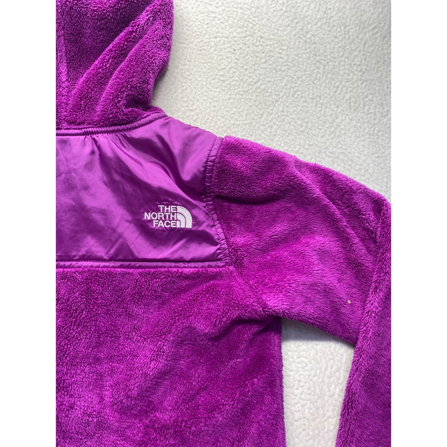 The North Face Girls Fleece Hooded Zip Up Medium Size 10/12 Purple Polyester #7082