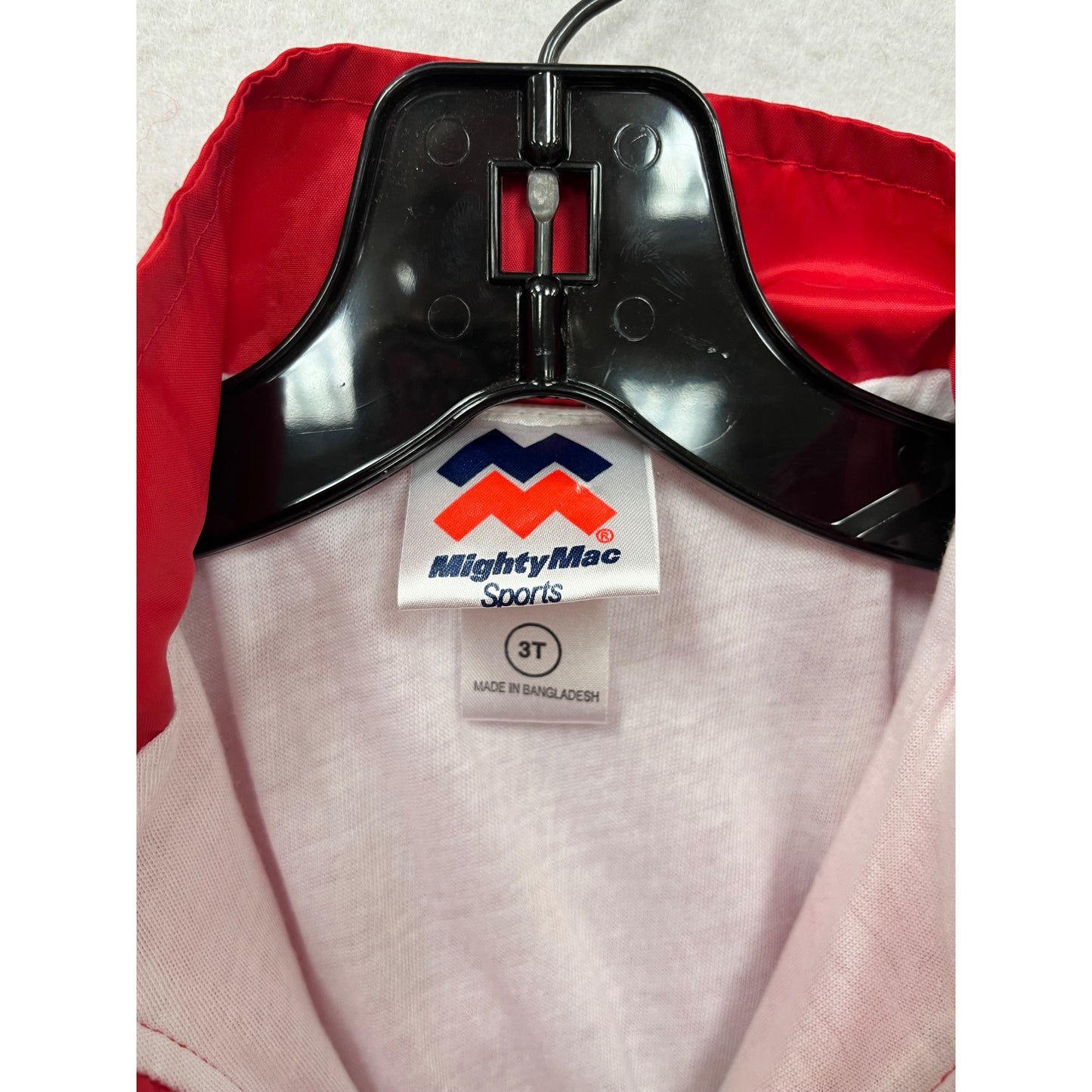 Mighty Mac Boys 3T Red & Black Nylon Windbreaker Jacket #8078