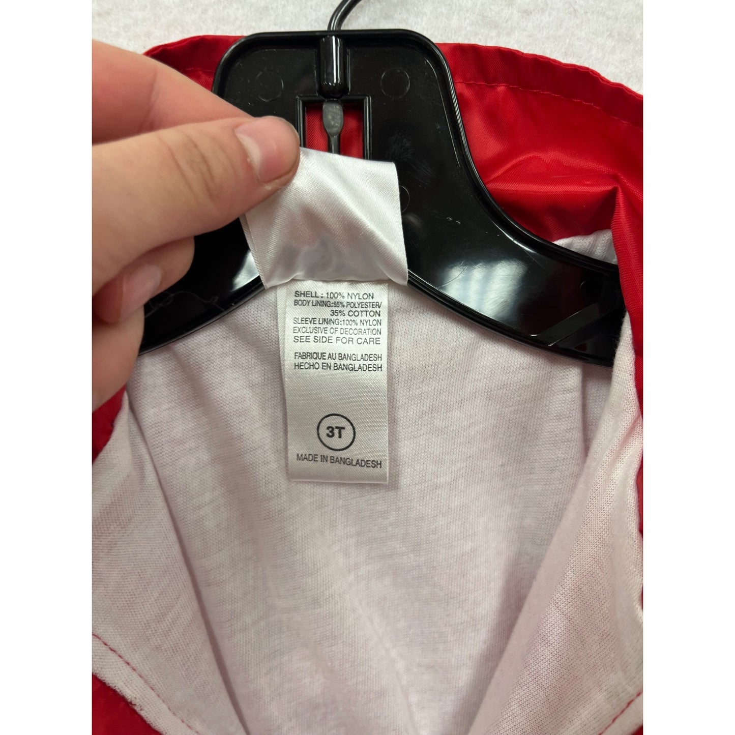 Mighty Mac Boys 3T Red & Black Nylon Windbreaker Jacket #8078