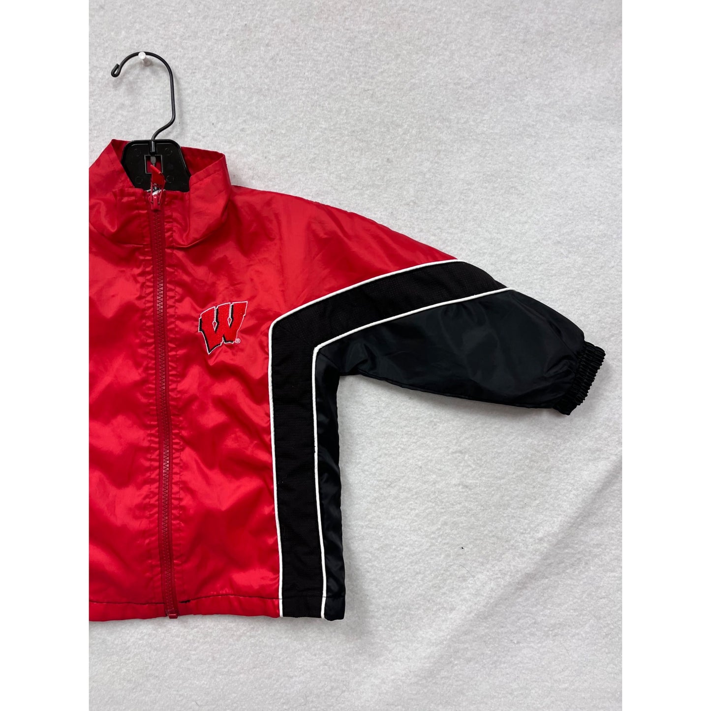 Mighty Mac Boys 3T Red & Black Nylon Windbreaker Jacket #8078