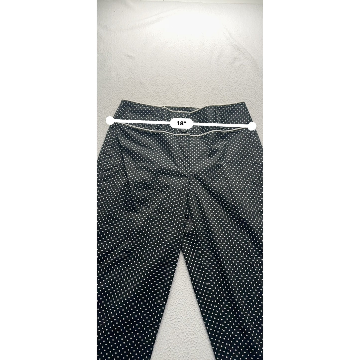 D.F.A. New York Black White Polka Dot Cropped Pants Size 12 #9048