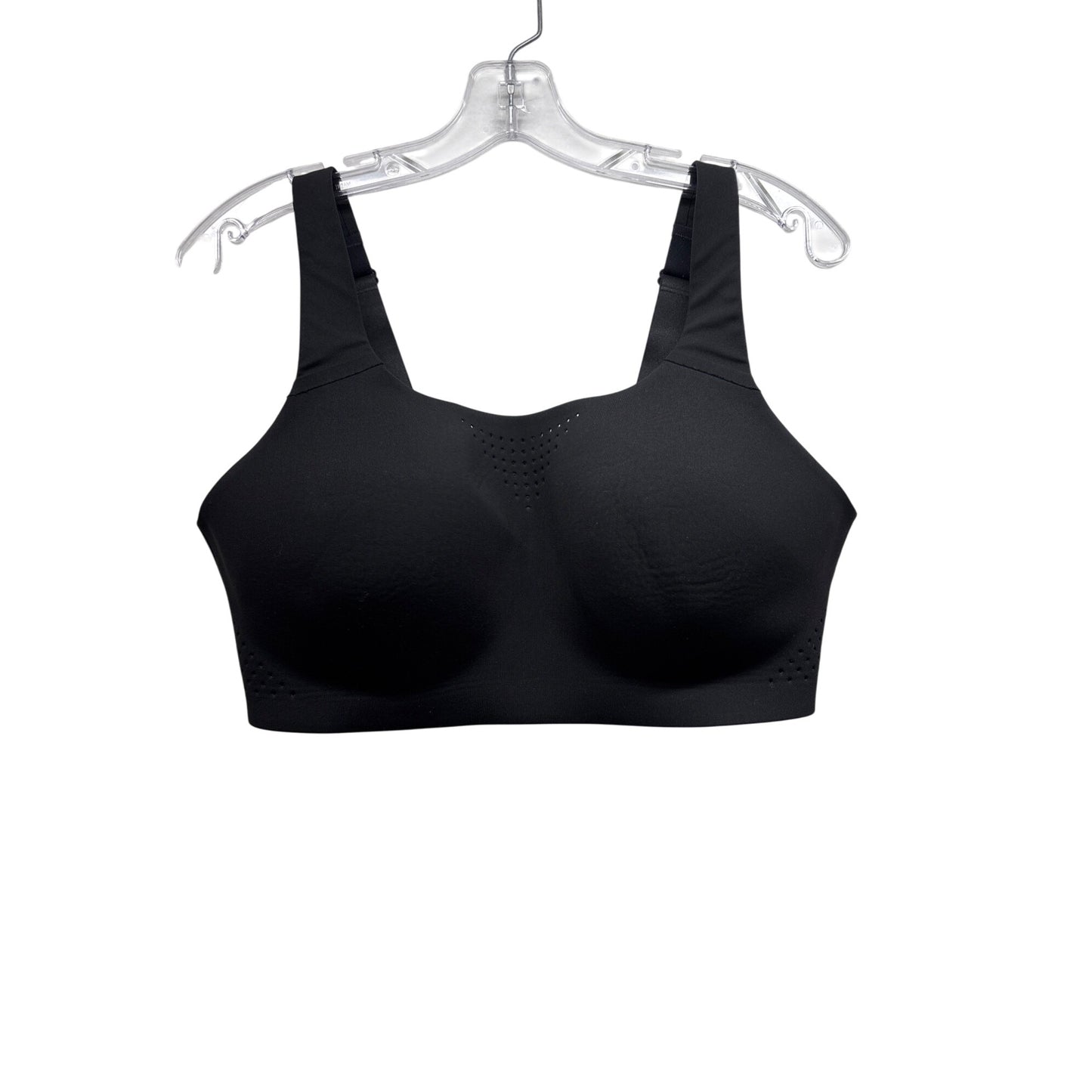 Victorias Secret Seamless Black Sports Bra Size 38D With Adjustable Straps & Breathable Fabric Design #6376