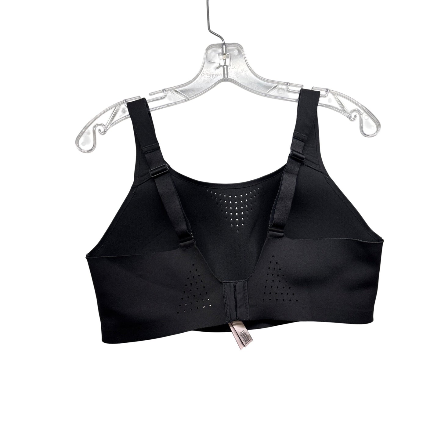 Victorias Secret Seamless Black Sports Bra Size 38D With Adjustable Straps & Breathable Fabric Design #6376