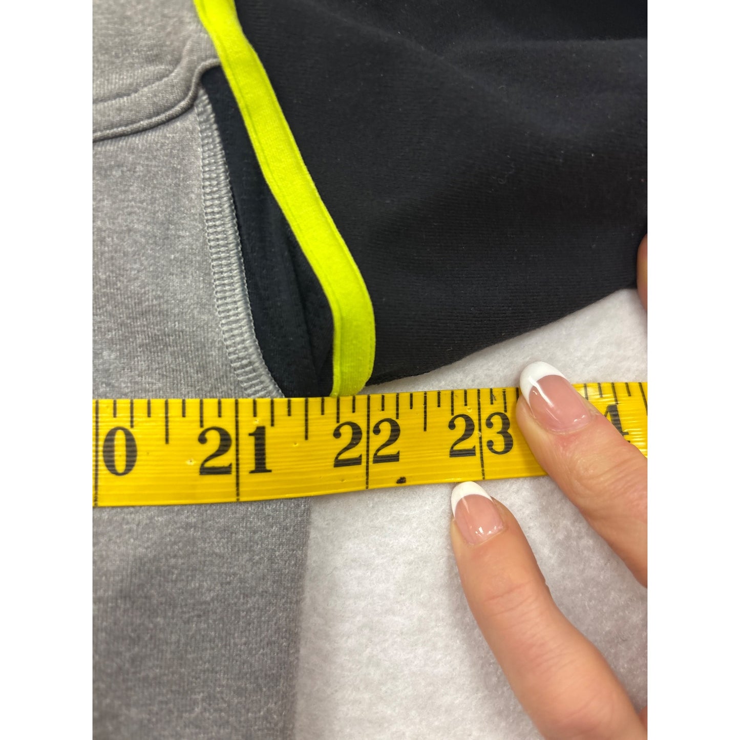 Lululemon Mens Full-Zip Jacket Black/Grey/Yellow Trim Size L #6984