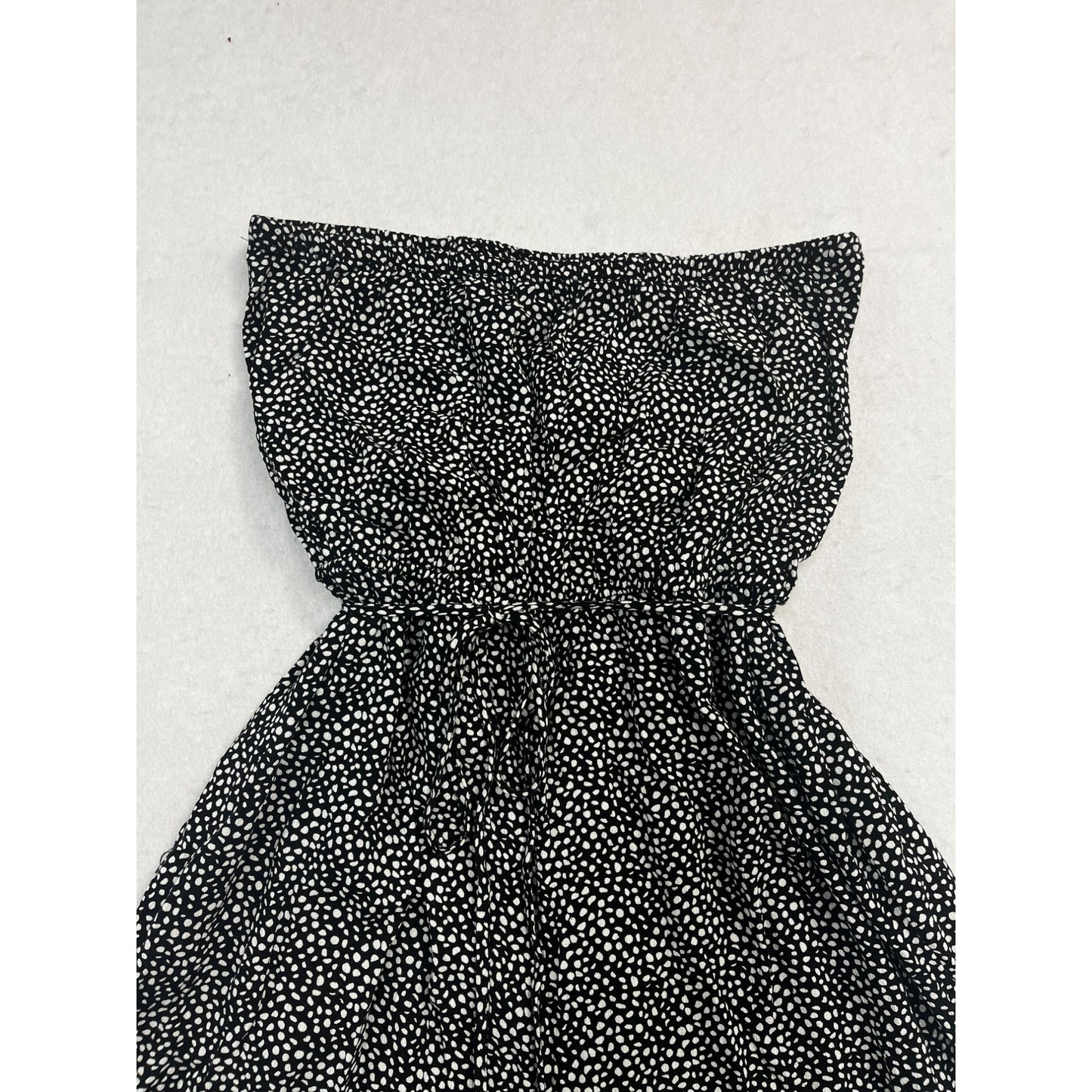 Women’s Good Luck Gem Dot Black Tube Jumpsuit #2648