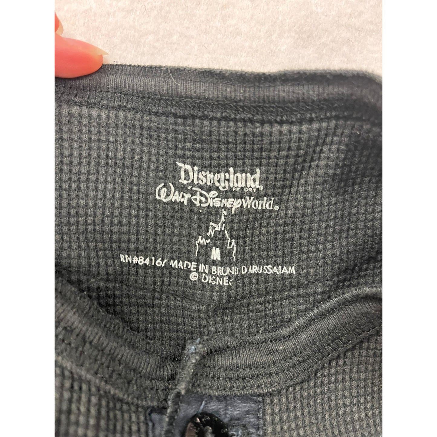 Walt Disney Black Long Sleeve Thermal Top #6048