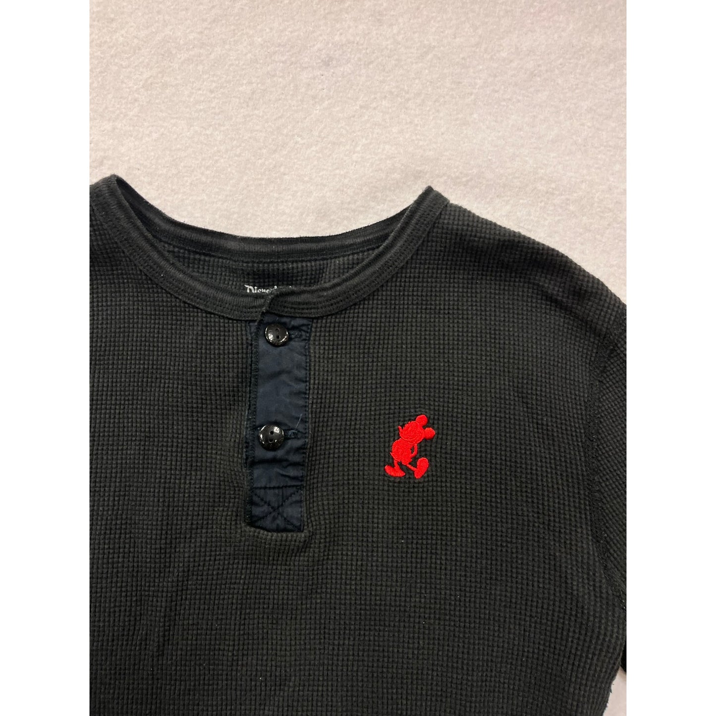 Walt Disney Black Long Sleeve Thermal Top #6048