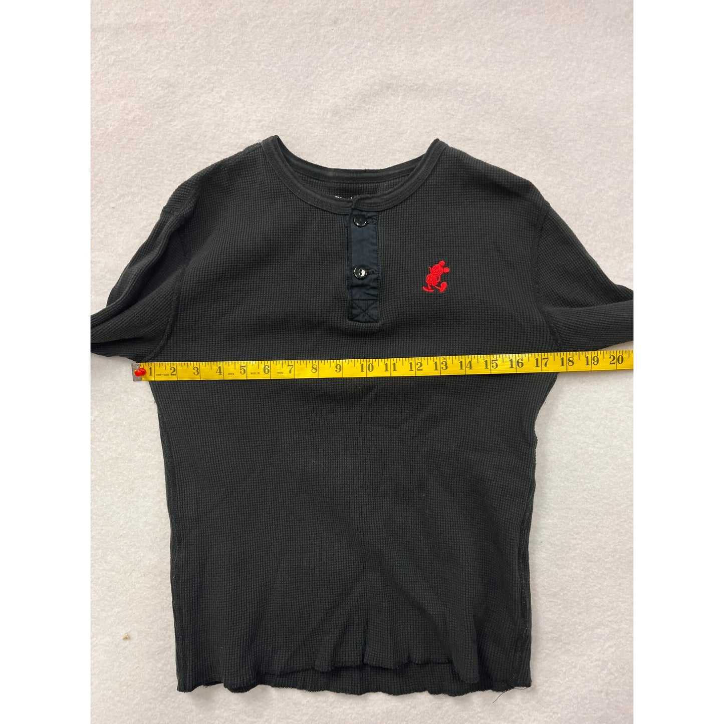 Walt Disney Black Long Sleeve Thermal Top #6048
