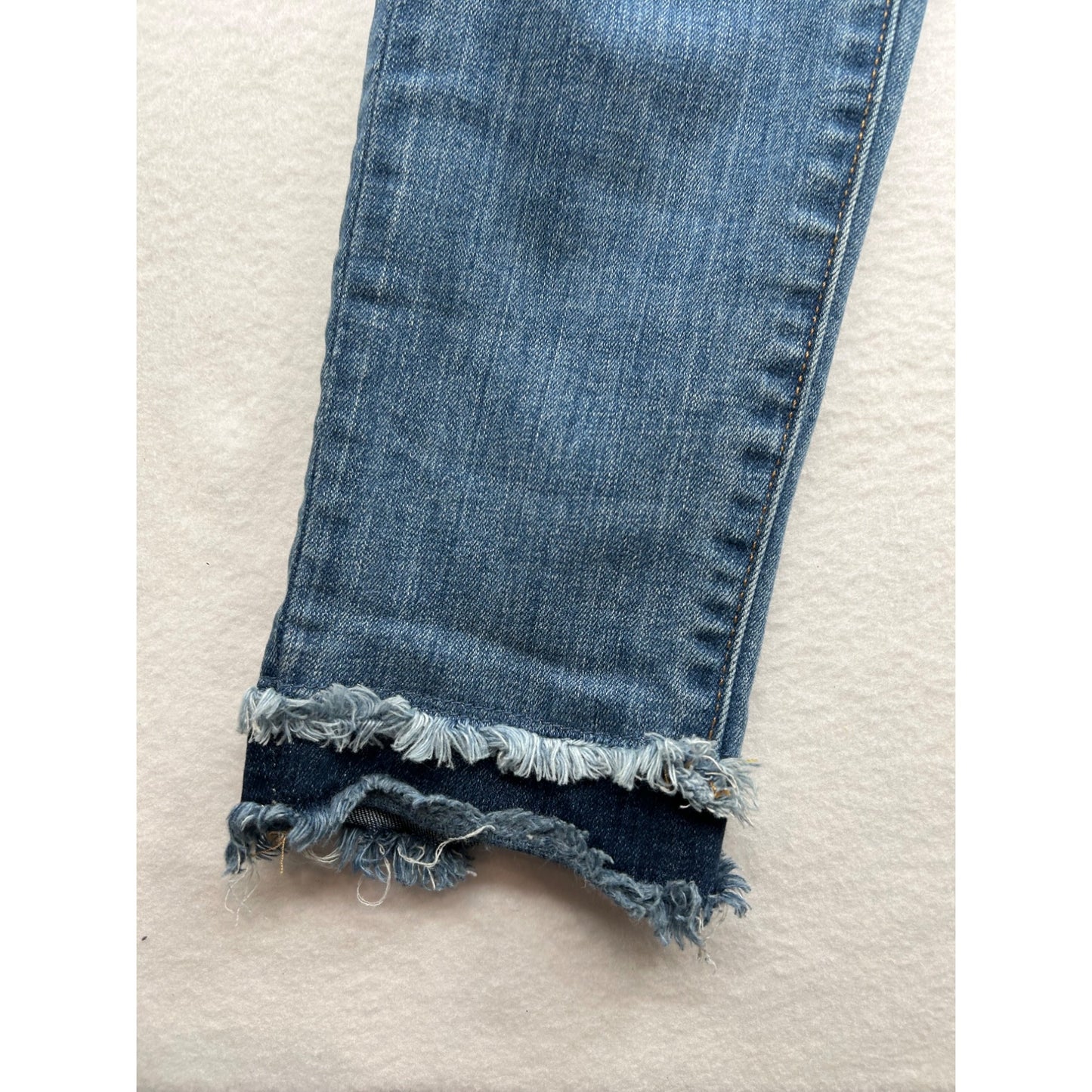 Ann Taylor Loft Womens Straight Leg Jeans With Frayed Hem #6649