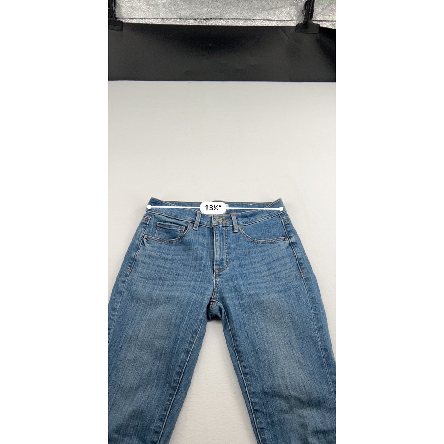 Ann Taylor Loft Womens Straight Leg Jeans With Frayed Hem #6649
