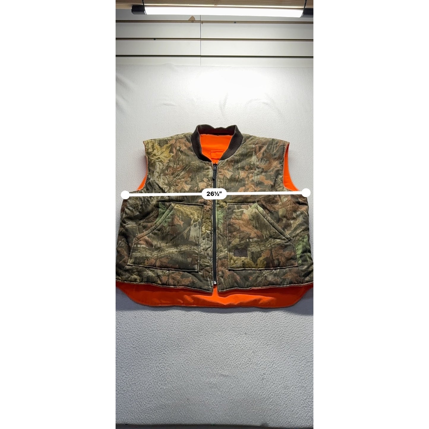Reversible Walls Camouflage & Blaze Orange Hunting Vest With Pockets #9464