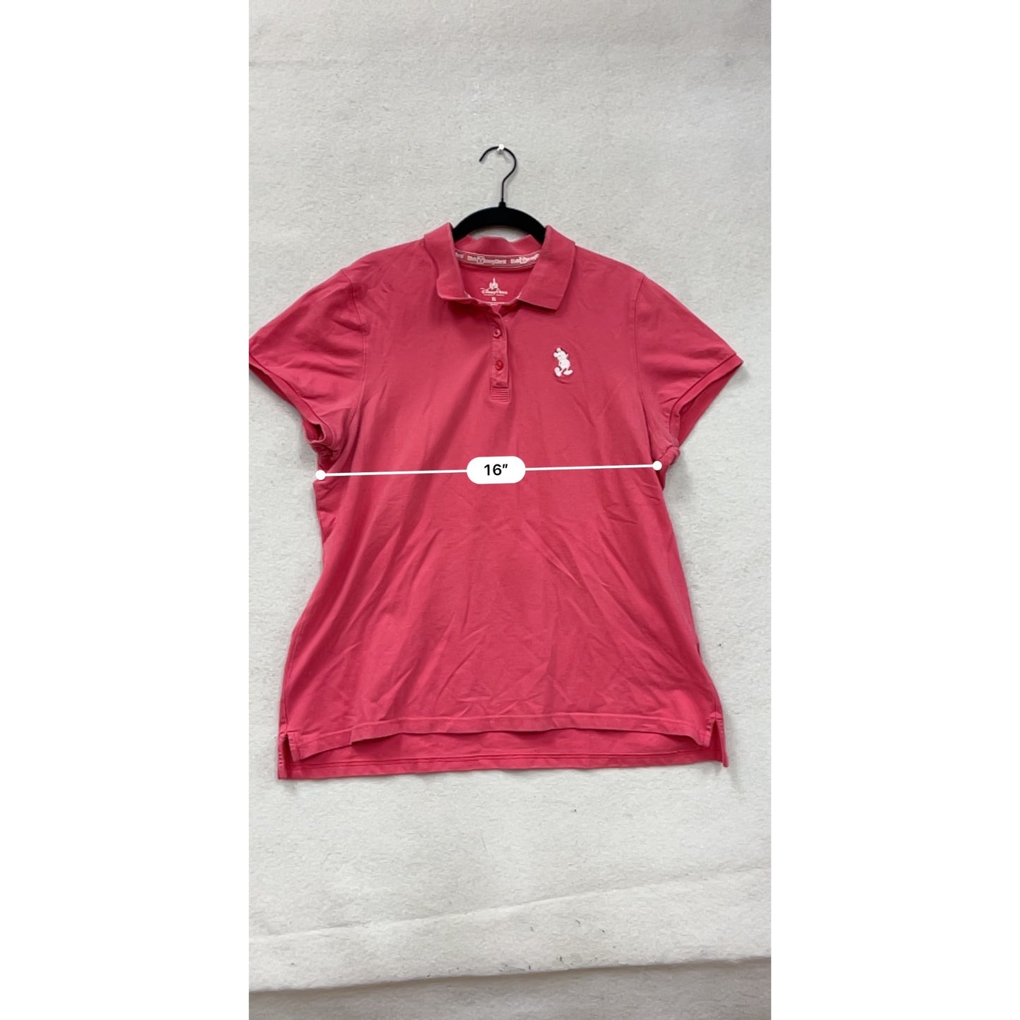 Disney Parks Womens XL Pink Polo Shirt With Mickey Embroidery #8990