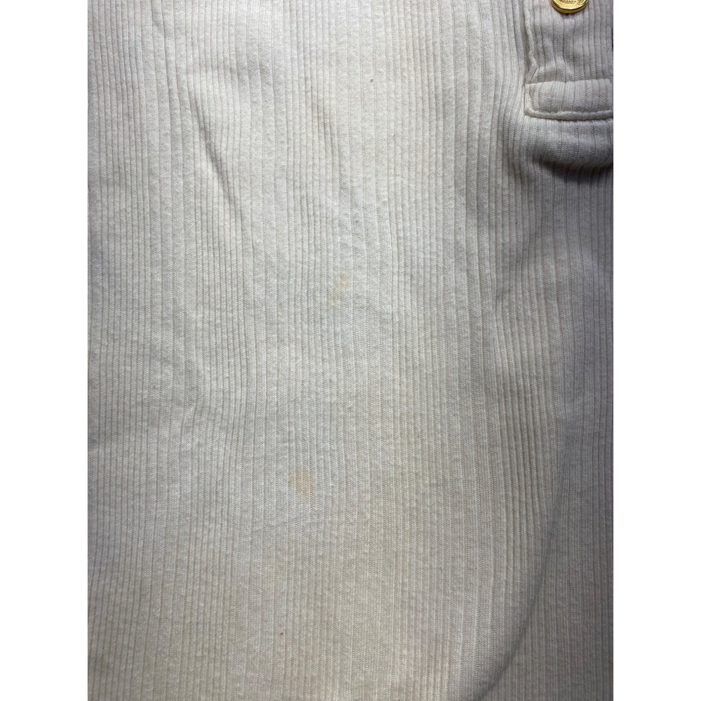 Vintage Tommy Hilfiger Ribbed Long Sleeve Polo Shirt With Striped Collar #7148