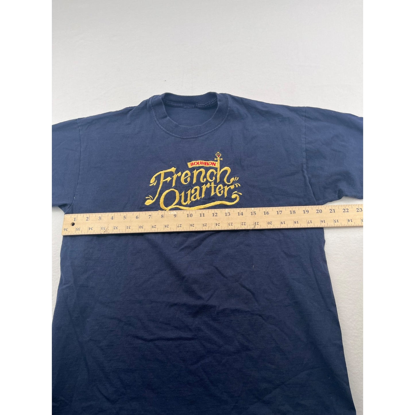 Vintage New Orleans French Quarter T-Shirt Navy Blue Short Sleeve #6226