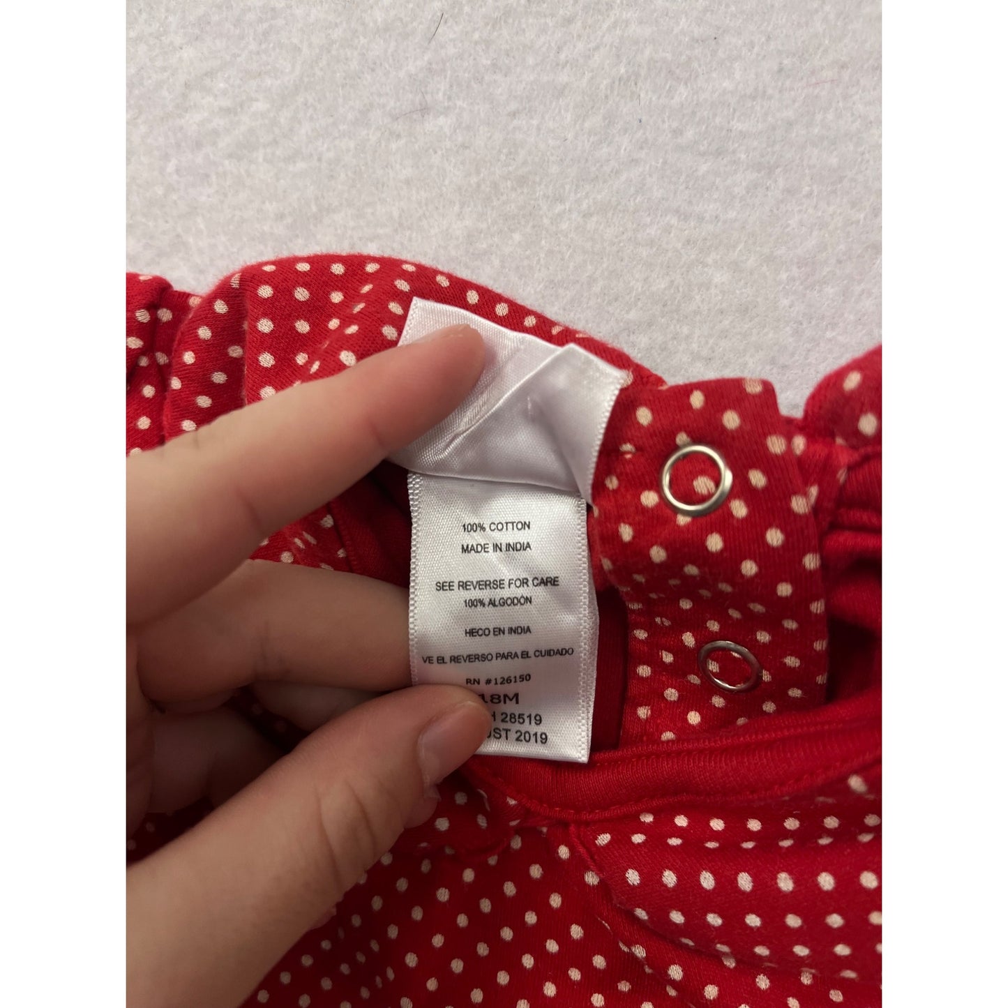 Ohio State Size 18M Baby Girl Polka Dot Dress #6547